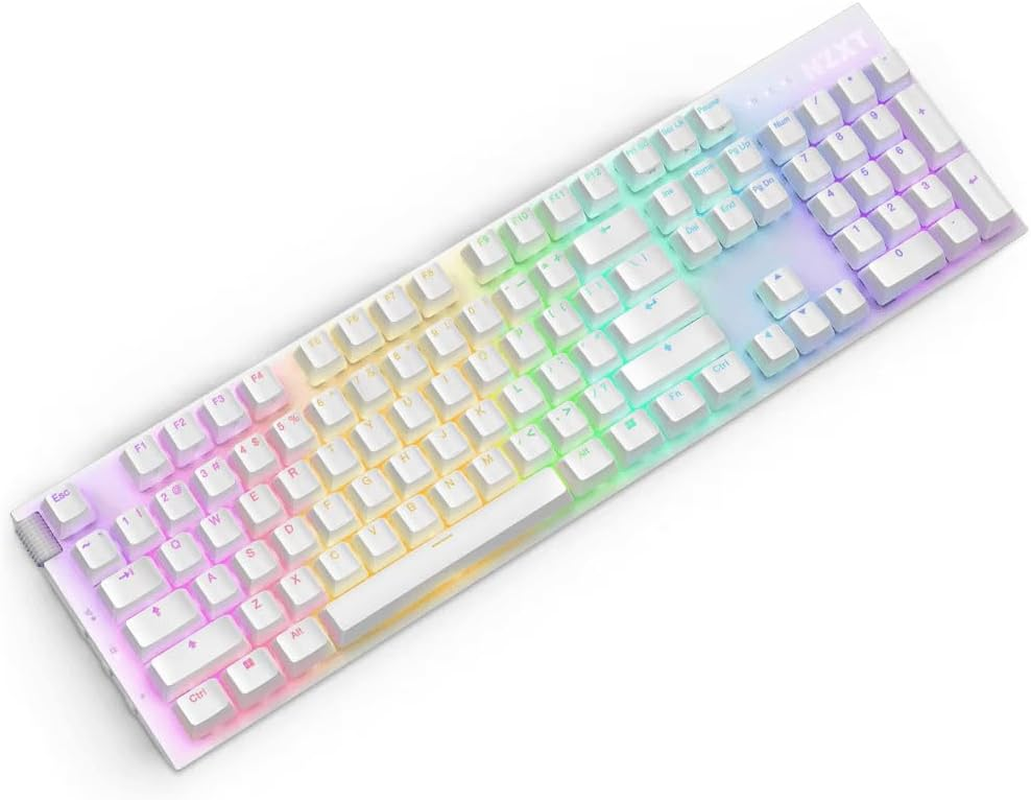 NZXT KB-001NW-US Function 2 Full-Size Optical Gaming Keyboard, White