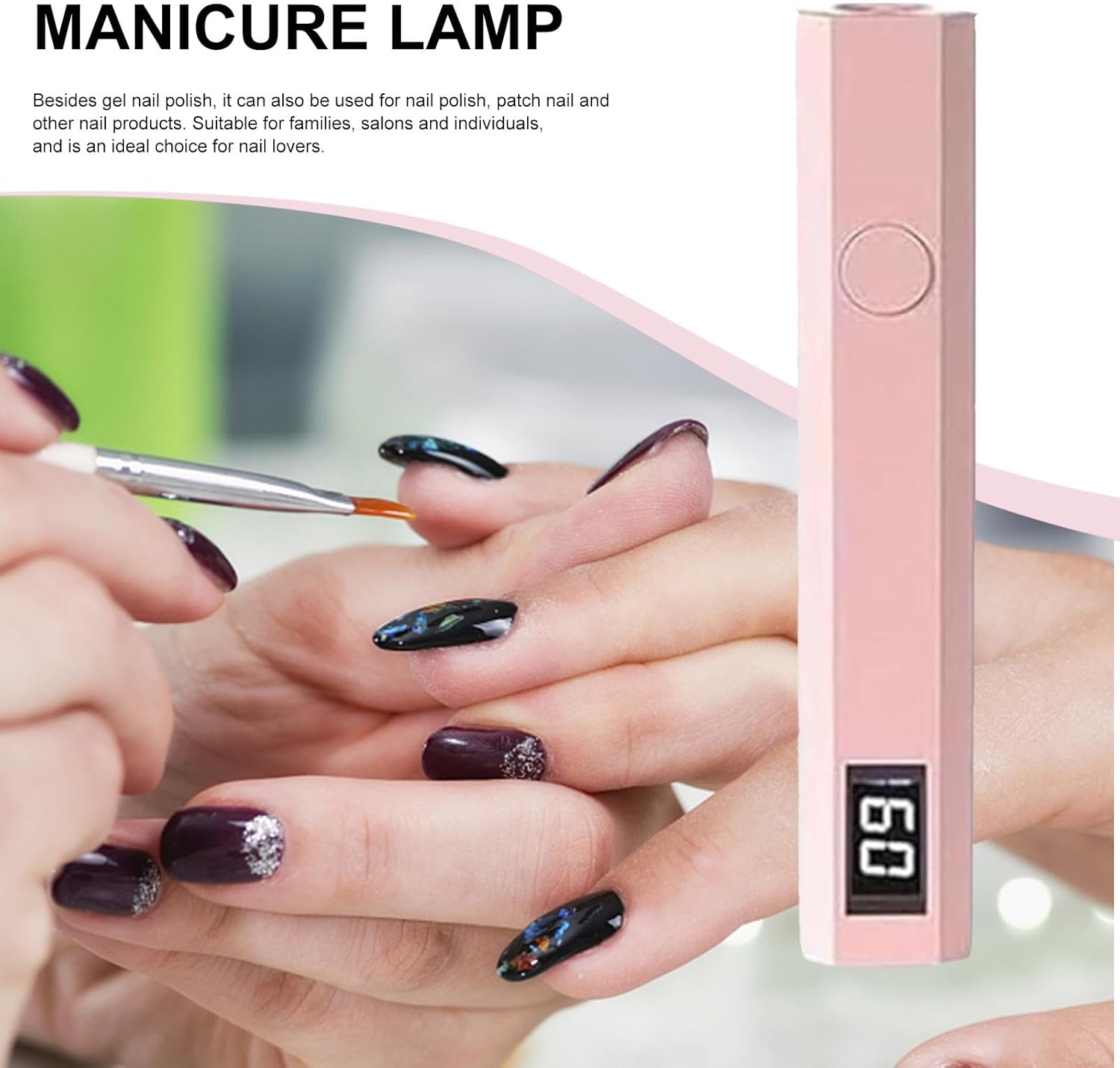 Rechargeable Gel Nail Lamp: Portable UV LED Nail Dryer, USB Charging Wireless Curing Device | Nail Dryer Lamp, Nail Polish Lamp for Manicure, Nail Lamp image number 5
