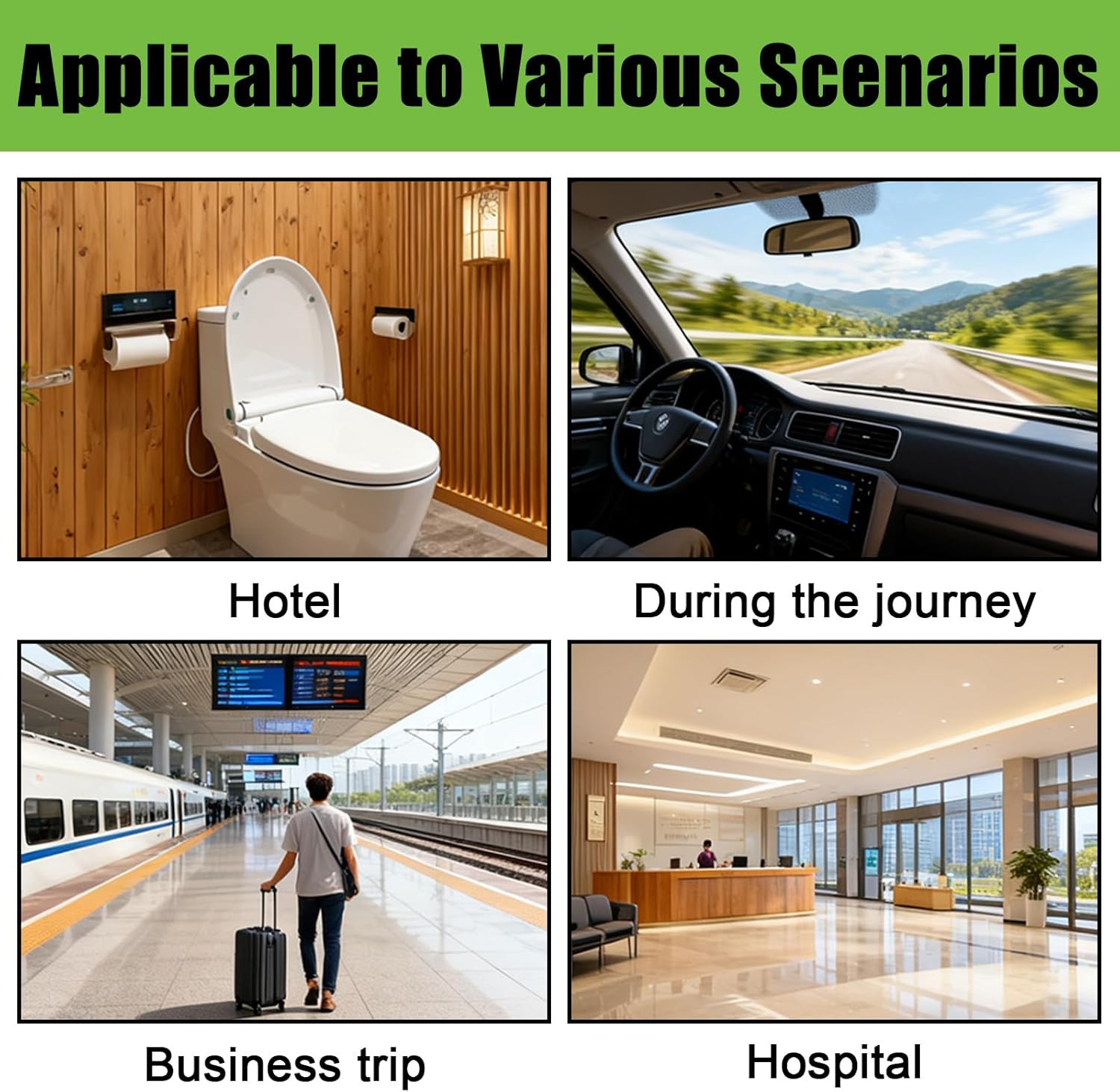 100Pcs Disposable Toilet Seat Covers, Flushable Toilet Seat Cover for Potty Training, Travel Essential for Camping, Airplane, Road Trips, Adults & Toddlers image number 4