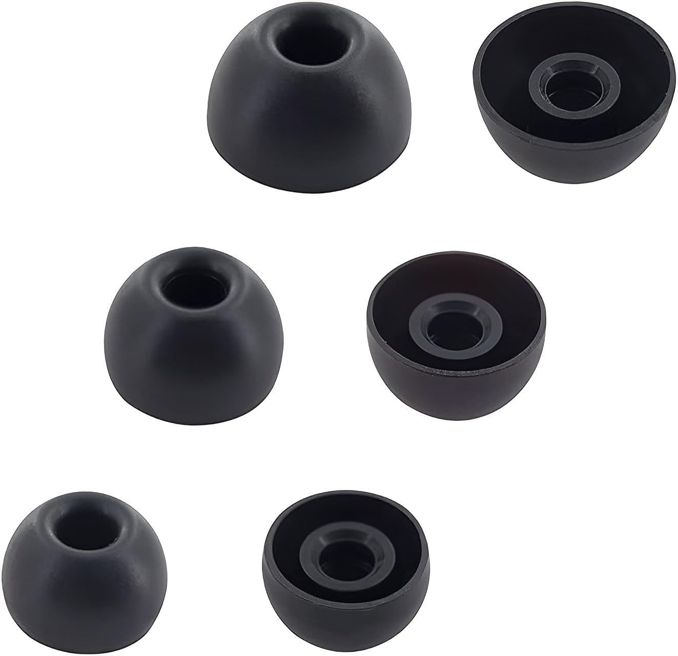 Aiivioll 6Pcs Silicone Ear Tips for Beats Fit Pro/Studio Buds/Studio Buds+ in Ear Tips Eartips Replacement Buds S/M/L (Black)