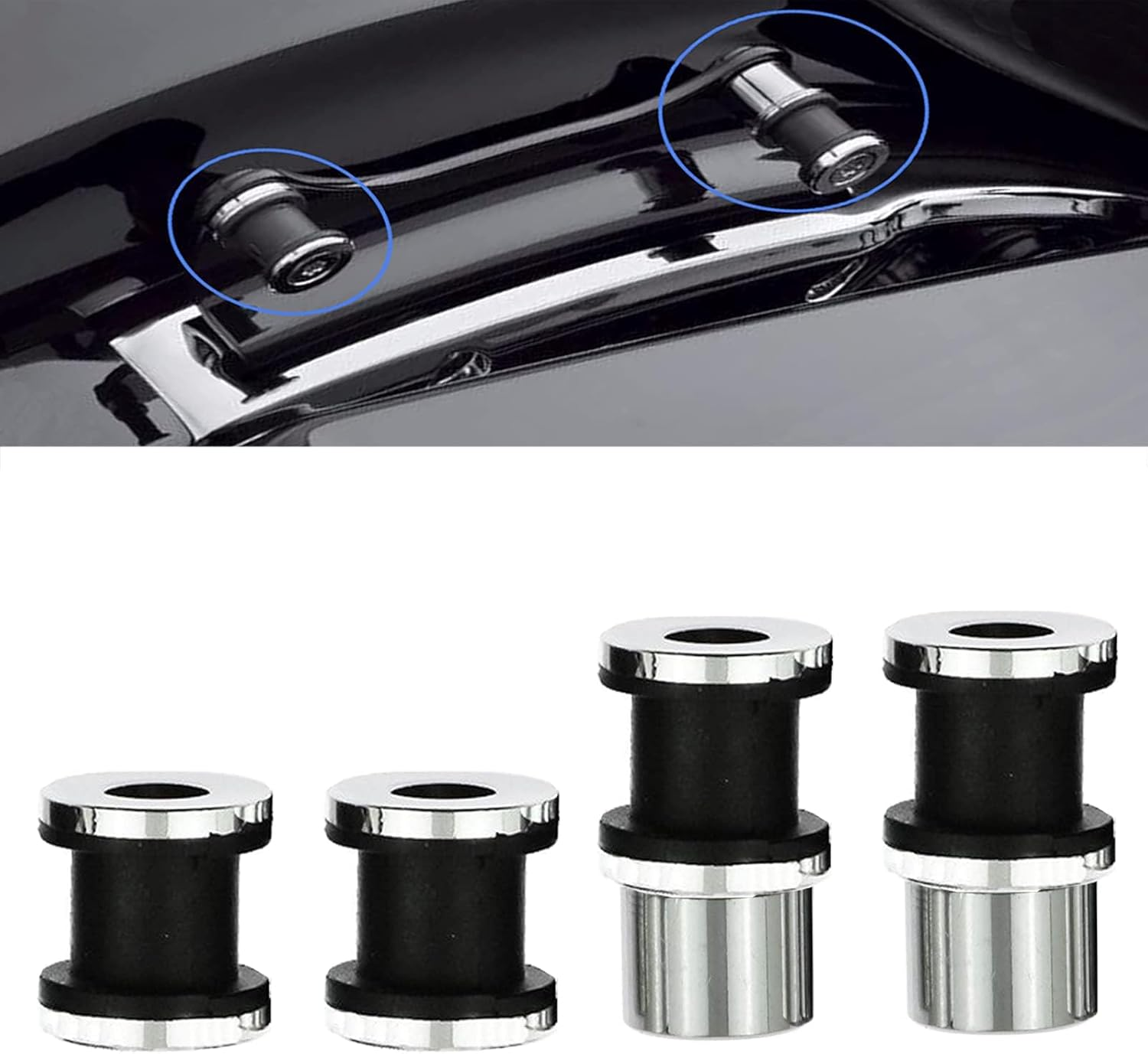 H-D Quick Release Sissy Bar Rack 4 Point Docking Hardware Fit for Harley Davidson Touring Street Glide Electra Glide Road King Road Glide 2009-2025 image number 2