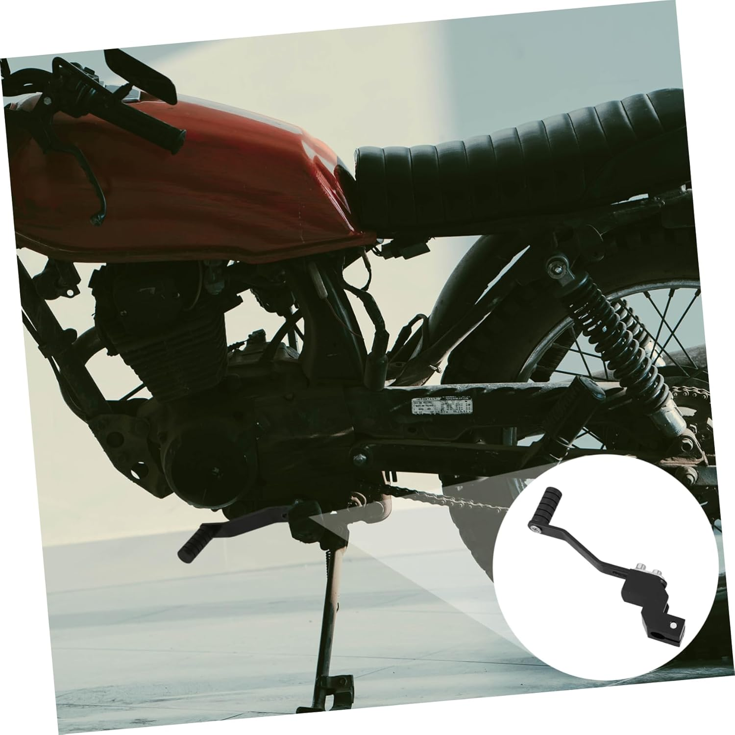 Mikinona Motorbike Aluminum Alloy Heel Toe Gear Shifter Lever Pedal Suitable for Motorcycle Racing and Road Use Black image number 2