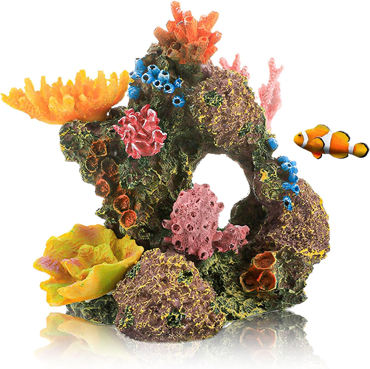 Aquarium Coral Decor,Artificial Coral Reef Rock Decor, Aquarium Decoration Underwater Plants Fish Tank Ornament,Colorful for Fish Tank & Landscape Decoration,Resin Coral (03) image number 5