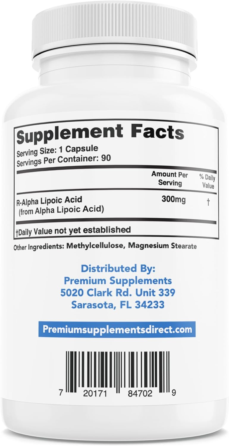 R-Alpha Lipoic Acid 300MG of Pure R-LIPOIC Acid 90 Count. ((((MAX Strength)))) image number 3
