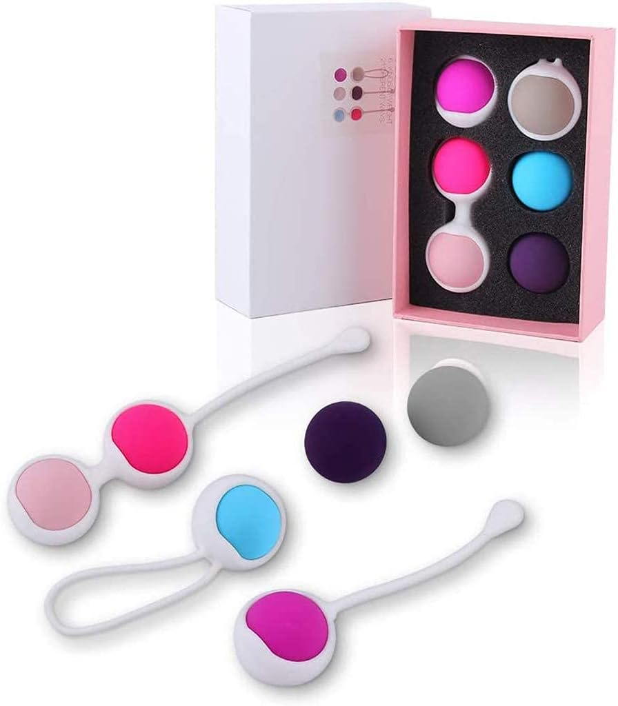 Kegel Balls for Tightening &ndash; 6 Kegal Exercise Weights Exercise Kit for Beginners to Advanced for Improving Bladder Control and Tightening Pelvic Floor Muscles, Silicone Ben Wa Keigal Ball for Women image number 1