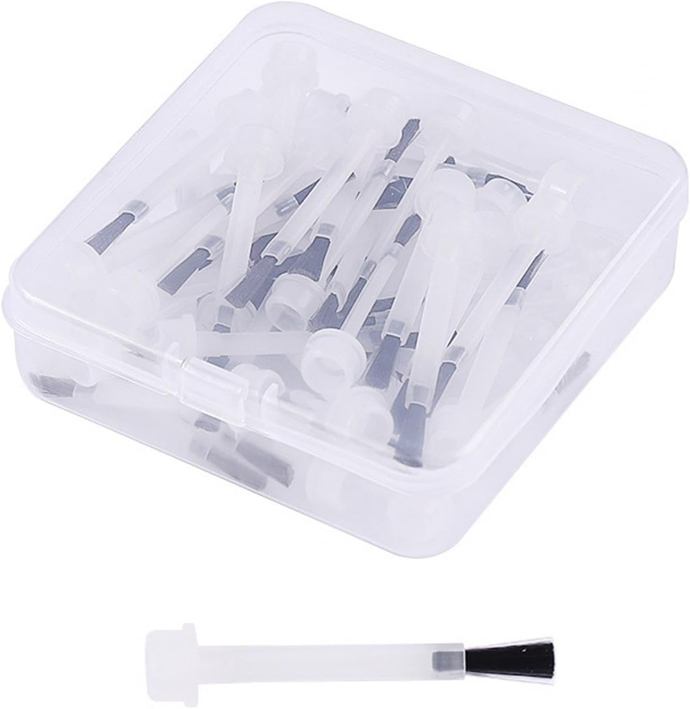 "Abbraccia" 50 Pieces Nail Polish Brush Liquid Applicators Brush Universal for Most 15Ml Dipping Powder Liquid Bottles Nail Gel Brush image number 4