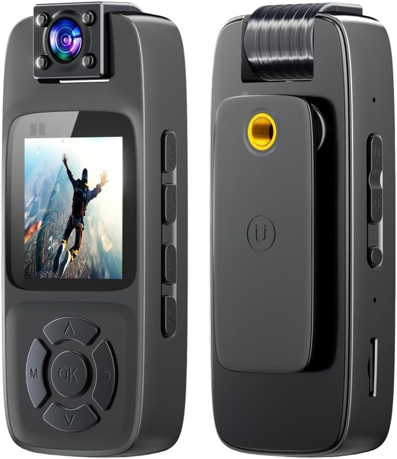 7JI 4K HD Body Camera Video Recorder with 180&deg; Rotation Lens and Wifi for Real-Time Viewing, 128GB Memory, and Infrared Night Vision Cam, Ideal for Outdoor Security, Law Enforcement, Travel.(4K-128G) image number 5