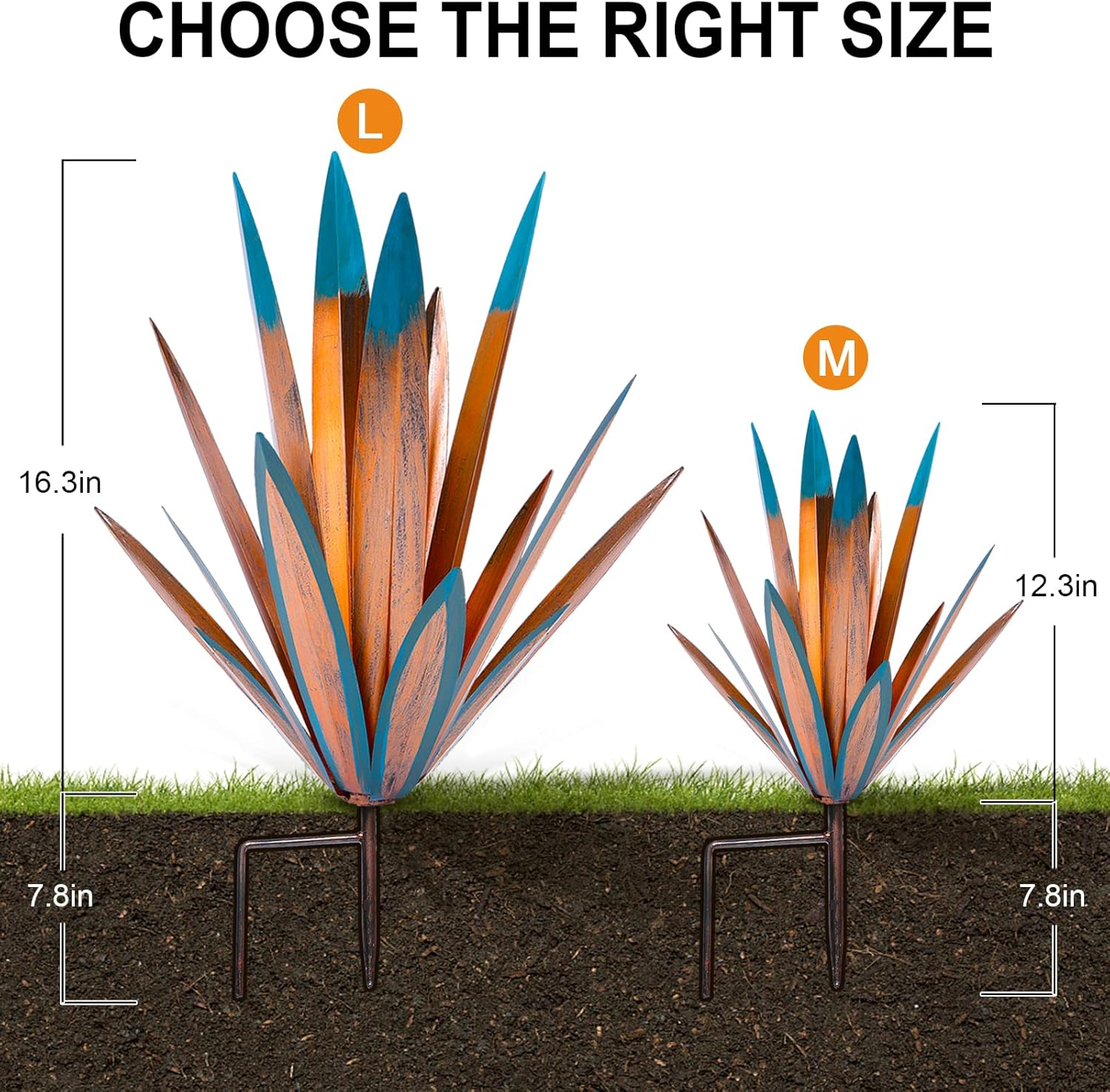 Homight Metal Tequila Country Sculpture DIY Tequila Plant Home Decor Country Tequila Garden Ornament Indooutdoor Statuette Patio Lawn Patio Stake Decoration Gift to the Garden - 2 Big Red image number 3