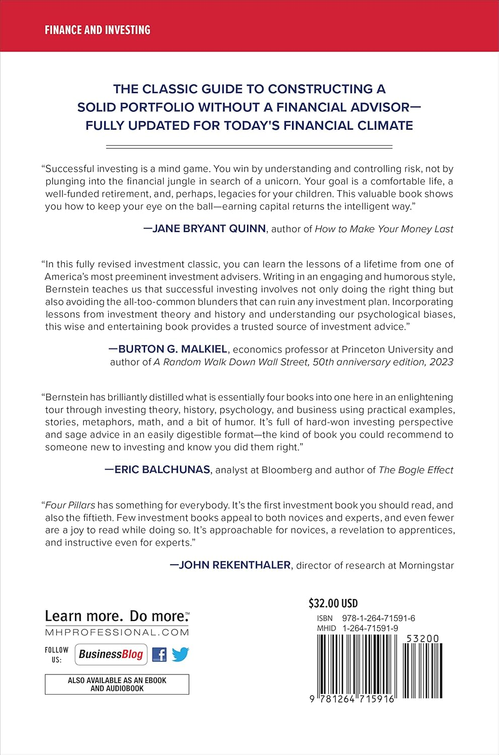 The Four Pillars of Investing, Second Edition: Lessons for Building a Winning Portfolio image number 1