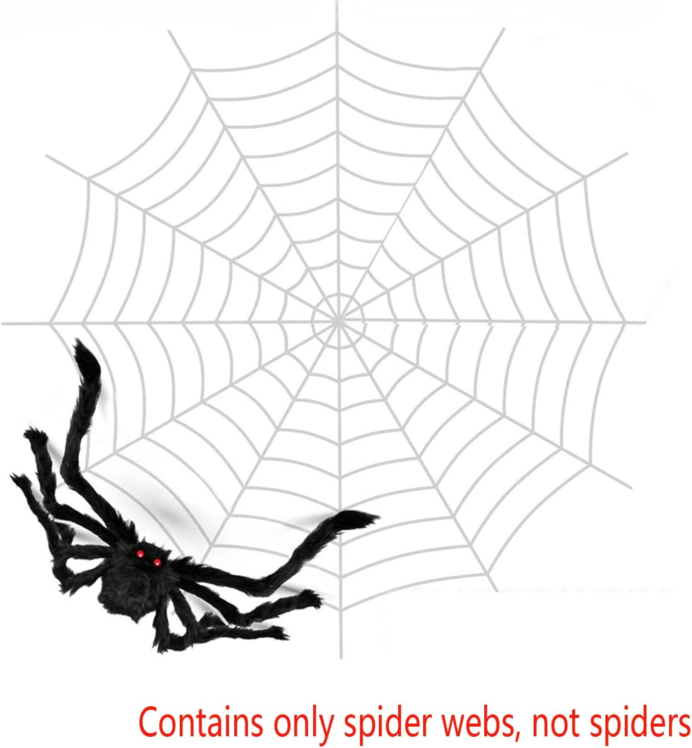 Halloween Decorations Giant Spider Web Decorations for Indoor Outdoor Halloween Decoration Yard Parties Supplies (B) image number 2