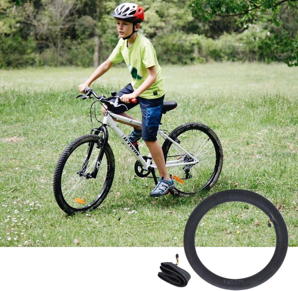 Lwuey 14Inch Bike Inner Tube, Electric Bikes Replacement Tubes Bicycle Inners Tubing Rubber Tool with Angled Valve Stem Inflation Gas Scooters Electrical Mini Mobility Scooters 2 Packs