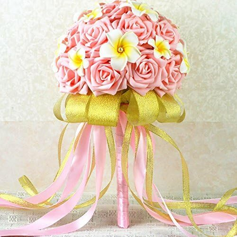 Pack of 6 Yellow Hawaii Plumeria Hair Clips Boho Foam Flower Alligator Hair Pin Hibiscus Hair Clip for Beach Party Wedding Cosplay Handmade Accessories image number 1