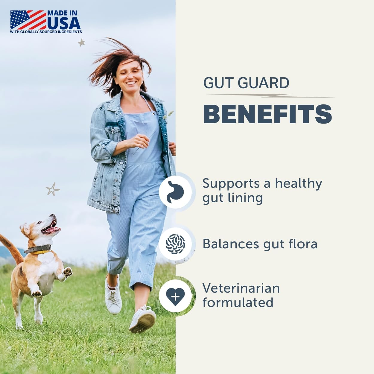 Four Leaf Rover: Gut Guard - Dog Probiotics, Prebiotics and Organic Herbs for Gut Health and Immune Support - up to 60 Servings, Depending on Dog&rsquo;S Weight - Vet Formulated - for All Breeds image number 4