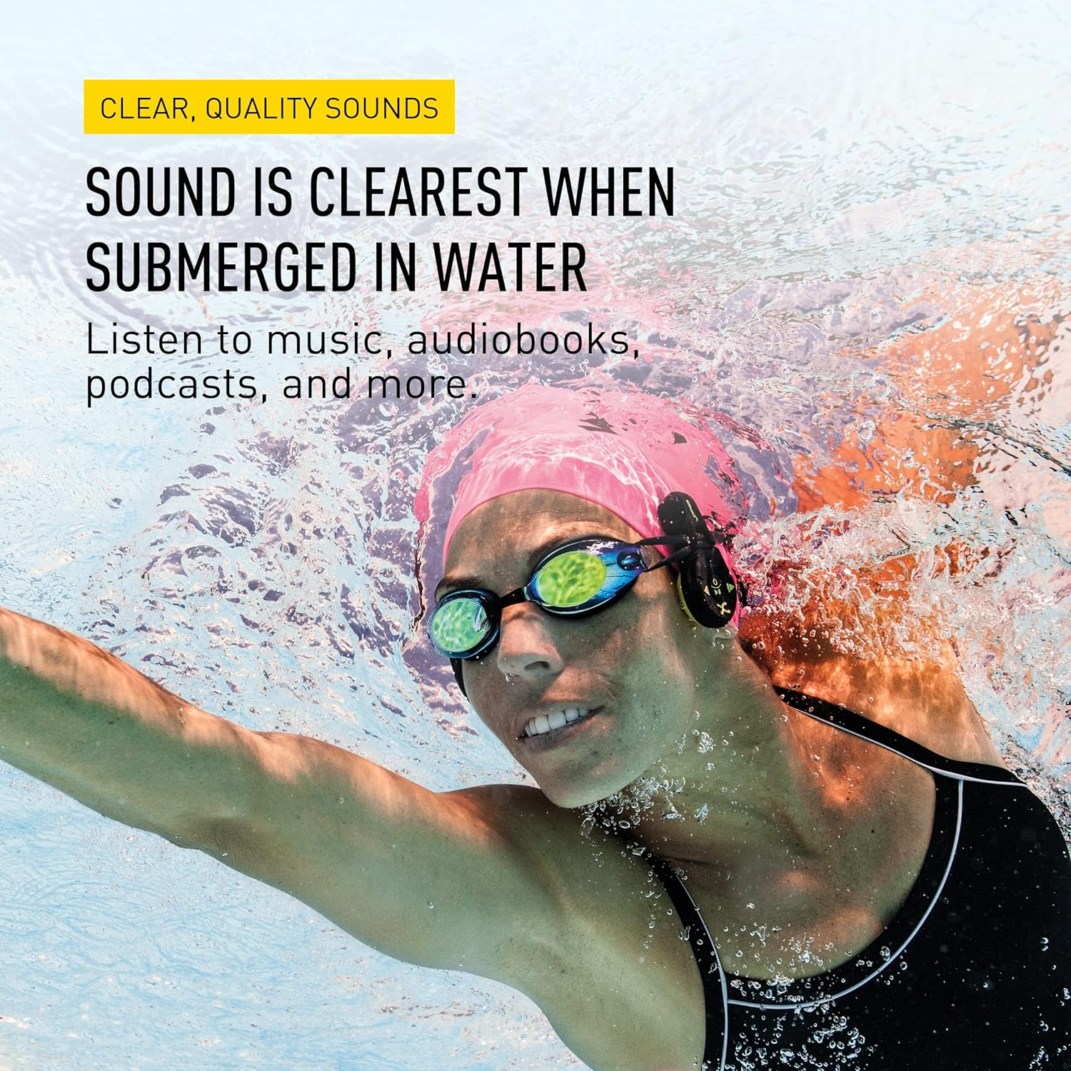 FINIS Duo Underwater MP3 Player - Bone Conduction Swim Headphones - Waterproof Audio - 4GB - MP3/WMA Compatible - 7 Hr image number 4