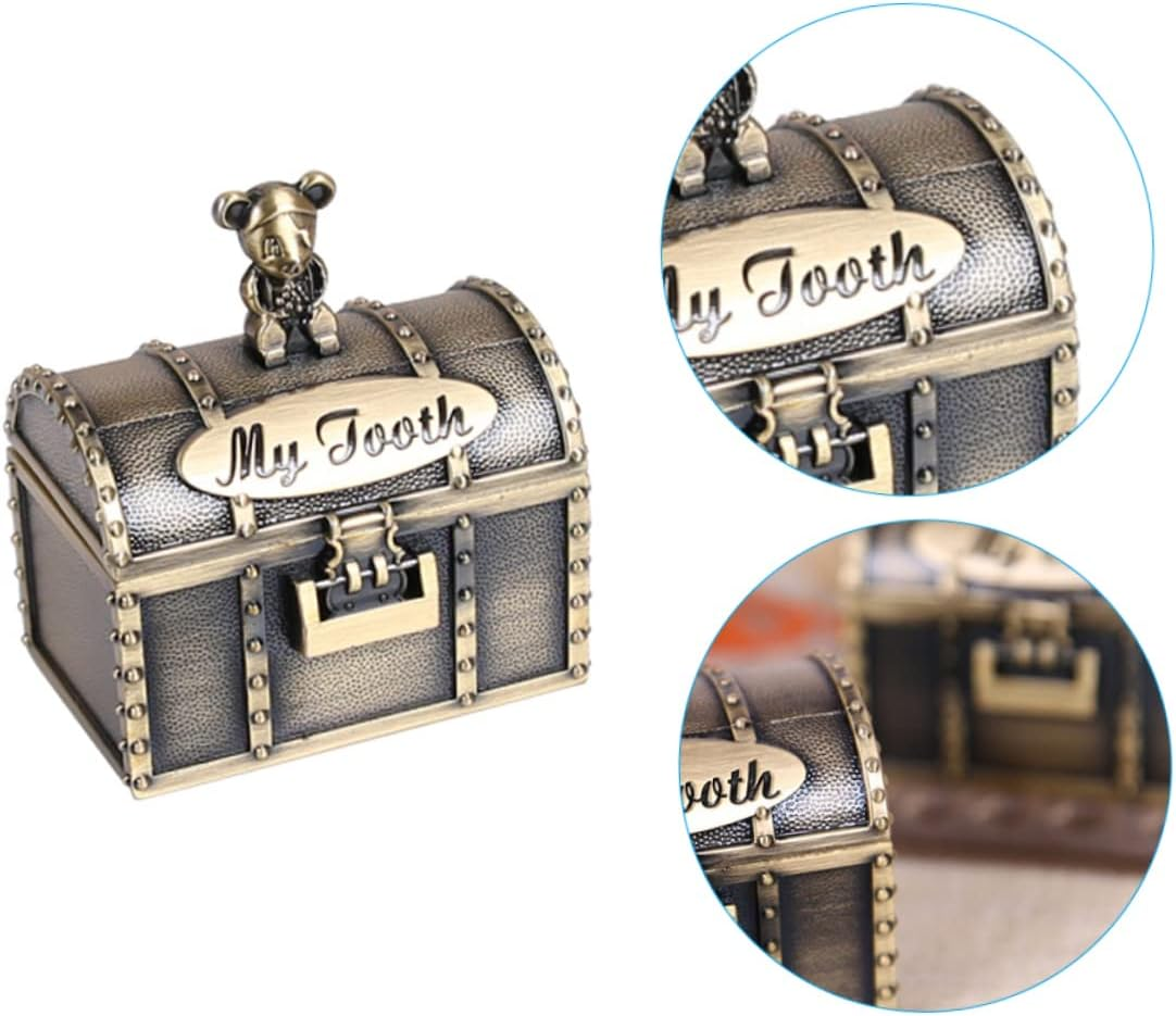 2Pcs Fetal Hair Newborn Tooth Keepsake Box Storage Box for First Tooth Curl image number 3
