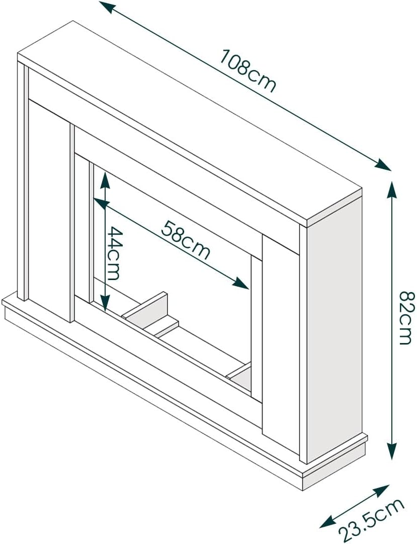 Modaliving Jade 2000W Electric Fireplace Heater White Mantel Suite image number 4