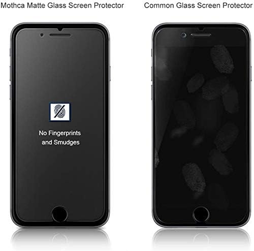 Mothca Matte Screen Protector for Iphone SE 2020 Anti-Glare & Anti-Fingerprint 9H HD Clear Tempered Glass Film for Iphone SE 2Nd Generation Smooth as Silk image number 3