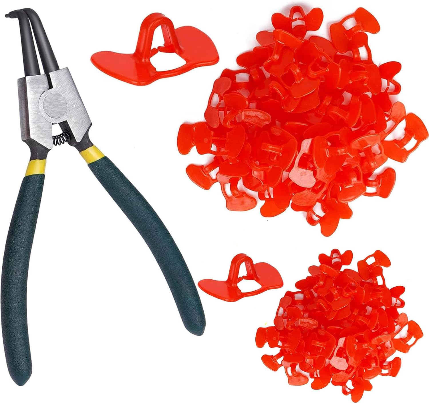 100Pcs Chicken Anti-Pecking Eye Glasses with Install Pliers, Poultry Blinders for Pheasants and Chickens, Peepers to Prevent Pecking Behavior image number 6