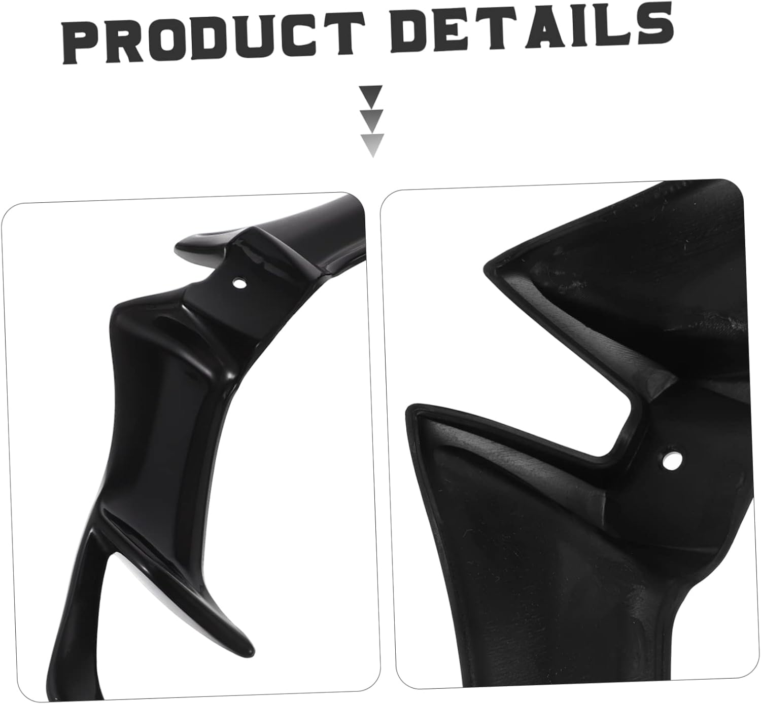 Sosoport 2Pcs Front Motorcycle Spoiler Wing Decorative for Yzfr Stylish Design High Stability Easy Installation Wear-Resistant Motorbike Accessory image number 3