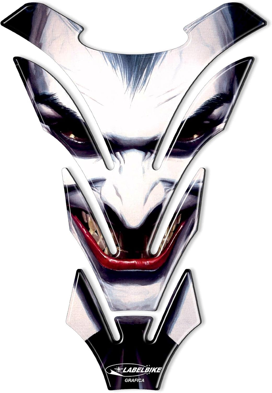 Labelbike - 3D Sticker Tank Pad Motorbike Decoration and Protection Universal in Resin - Color Black Red Gold image number 2