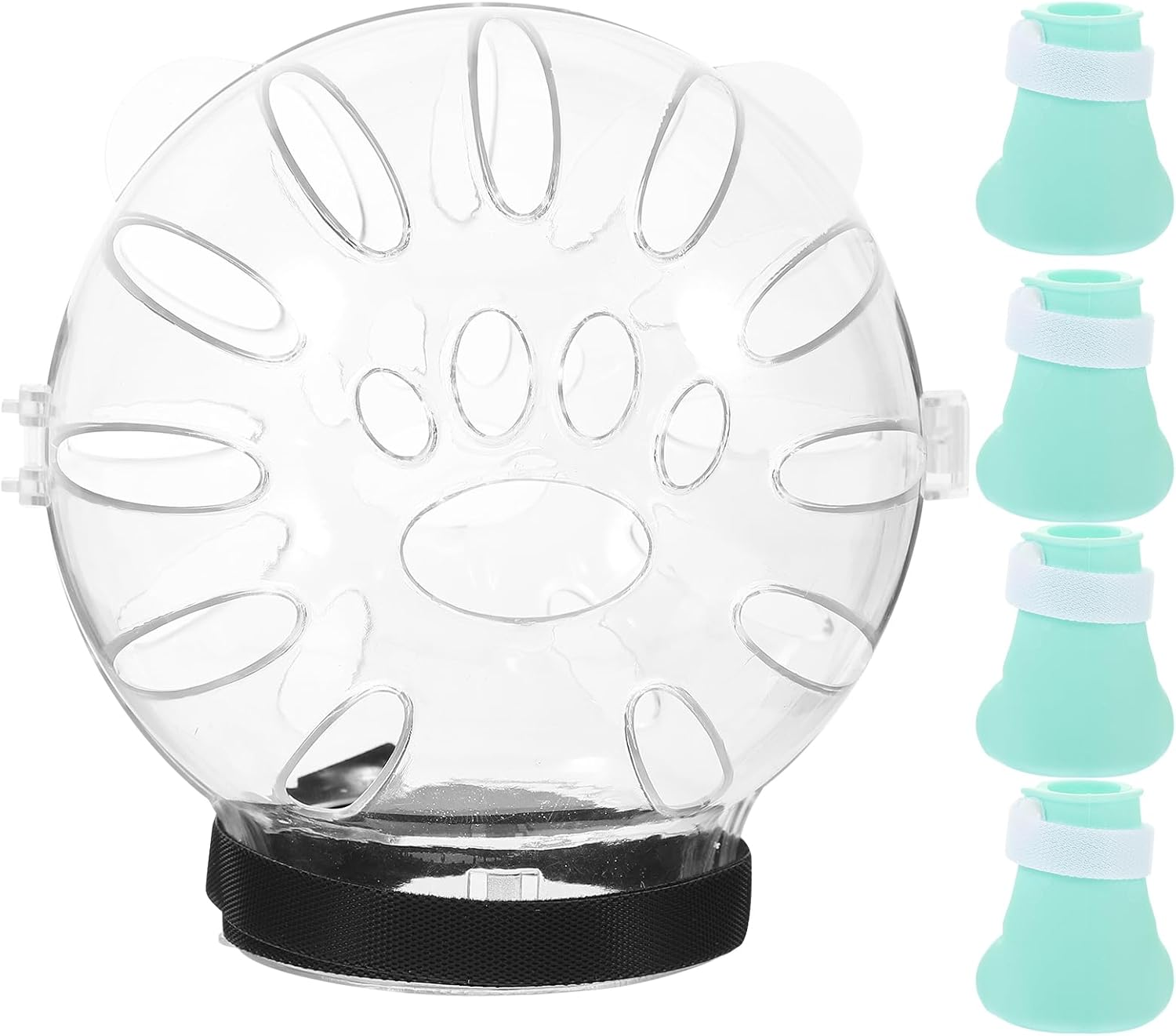 Mipcase 1 Set Cat Muzzles for Biting Bath Accessories for Cats Transparent Cat Face Protection Mouth Guard for Cats Muzzle for Pets Cat Helmet round Cat Accessories Silica Gel