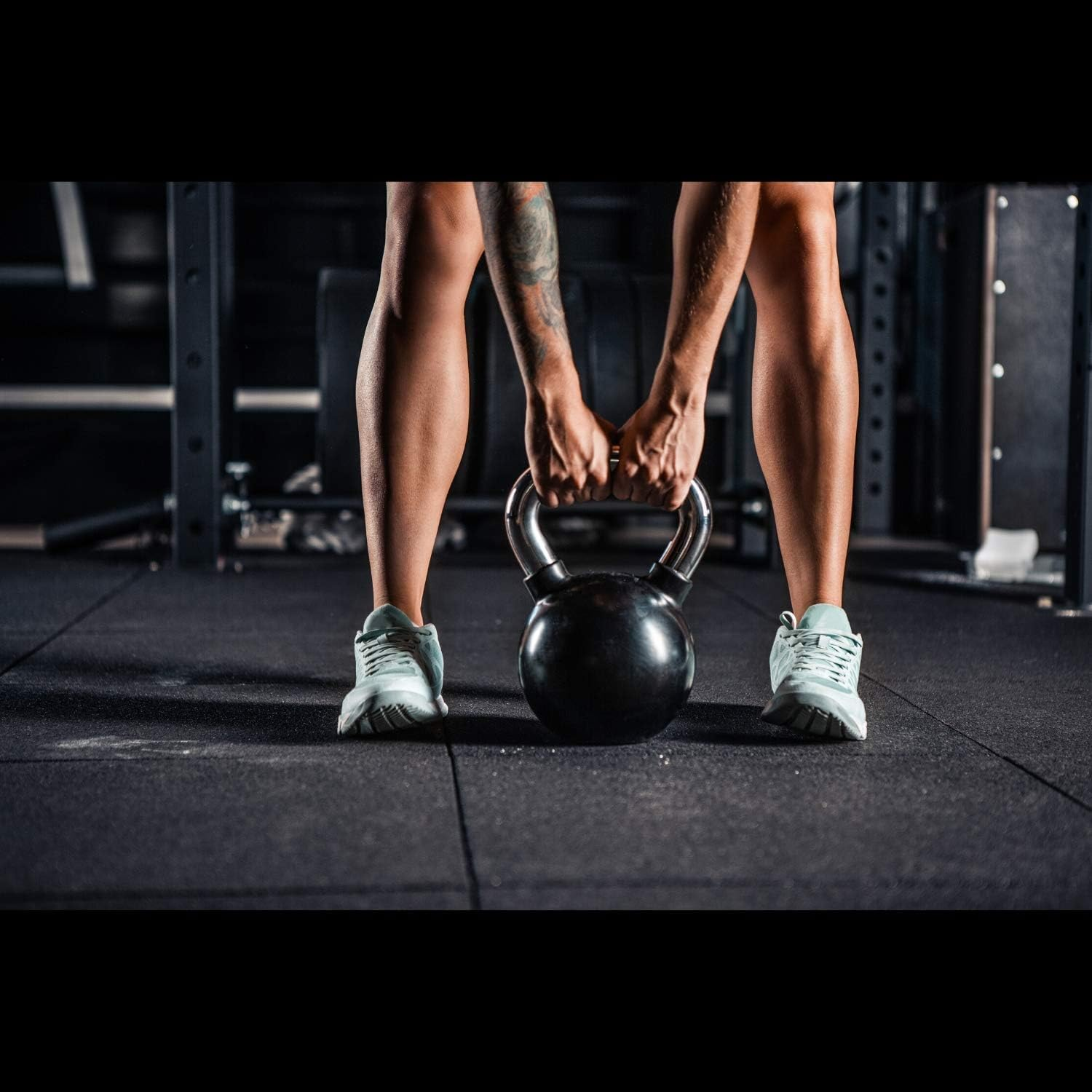 Gym Mat Flooring - Heavy Duty Rubber Mat for Gym Exercise - Premium Slip-Resistant, Shock Absorbent, Solid Rubber Matting for Gymnastic, Sports & Fitness - 1M X 1M with 15MM Thickness image number 5