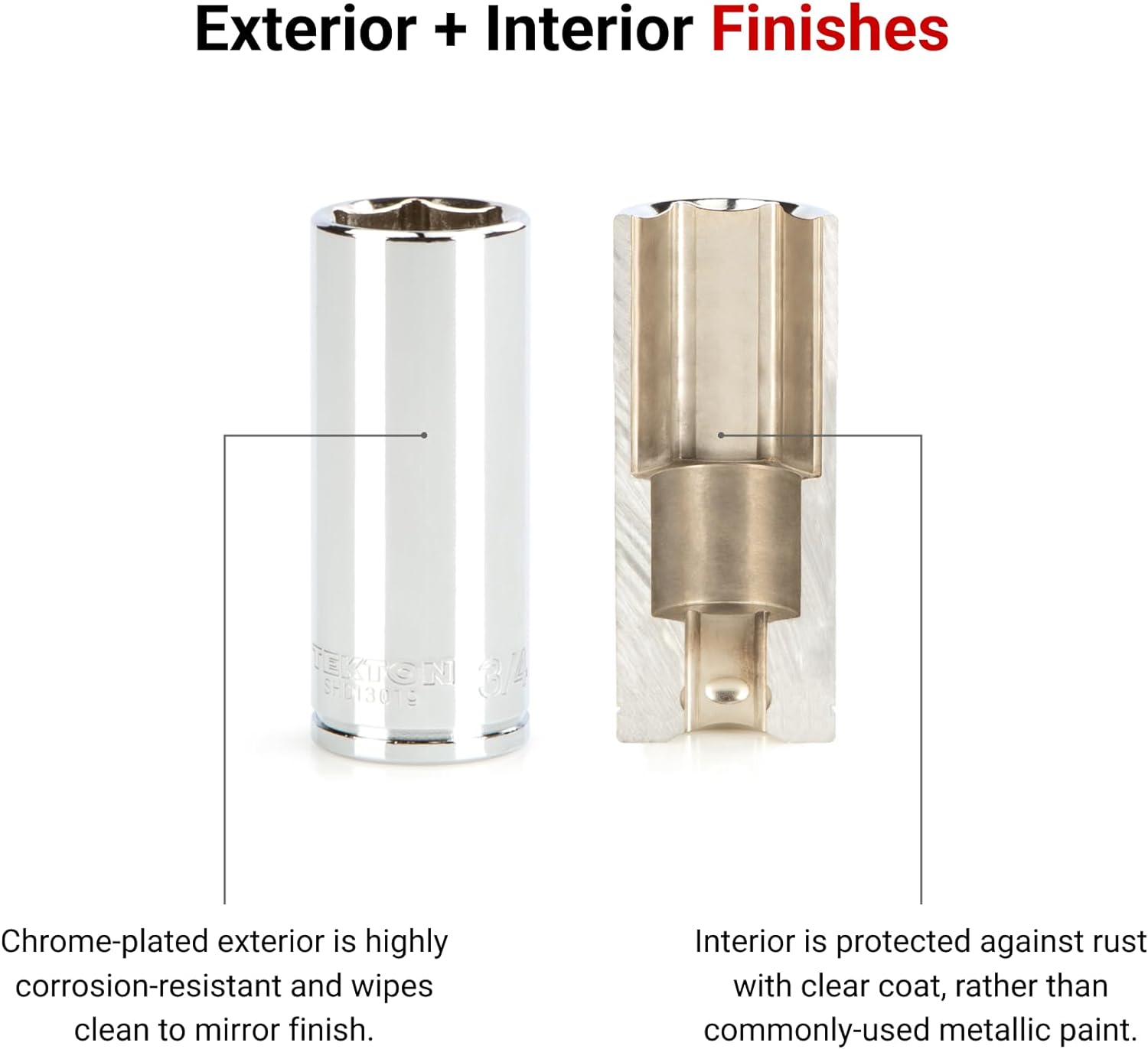 TEKTON 3/8 Inch Drive X 18 Mm Deep 6-Point Socket | SHD13118 image number 6