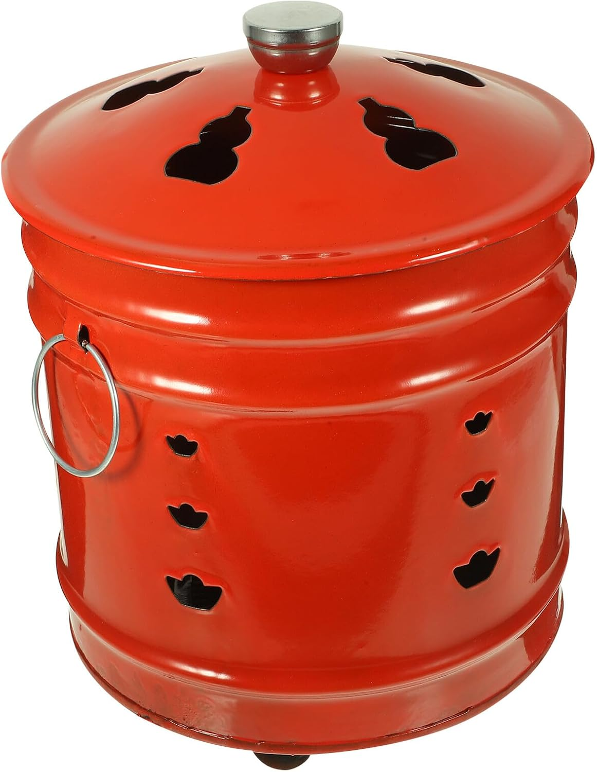 Kisangel Enamel Burn Barrel Paper Incinerator Bucket 6# Random Top Bead Design Portable Outdoor Worship Furnace for Home and Ceremonies image number 1