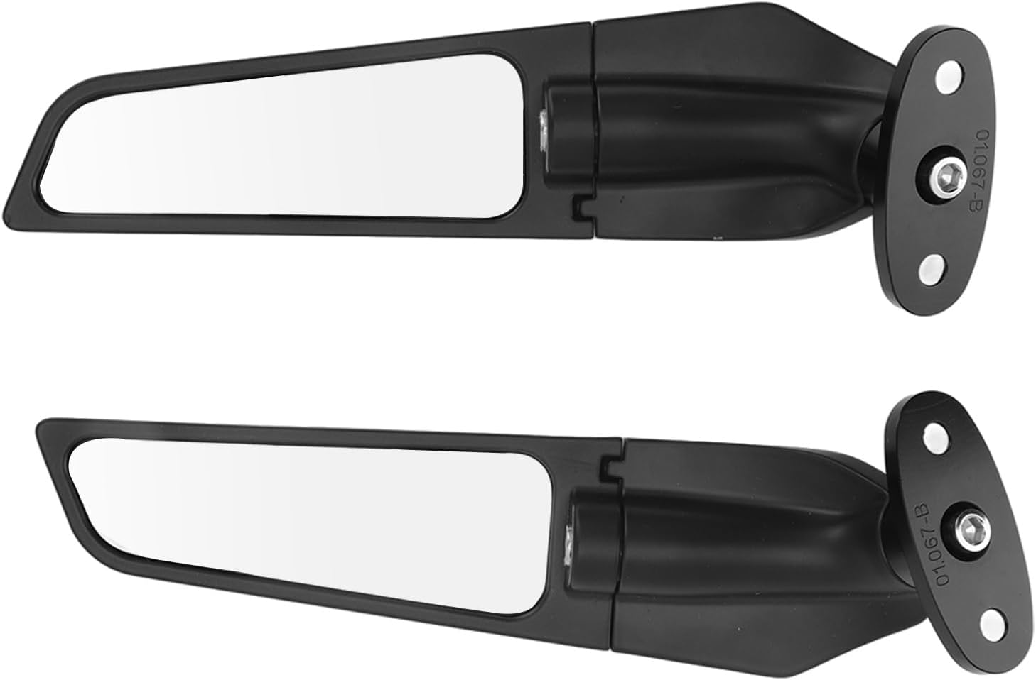 Motorcycle Rearview Mirror, Adjustable Rotating Wind Wing Mirror for CBR500R CBR650R/F CBR250RR CBR600RR, Wide Field of View, Superior Material image number 5