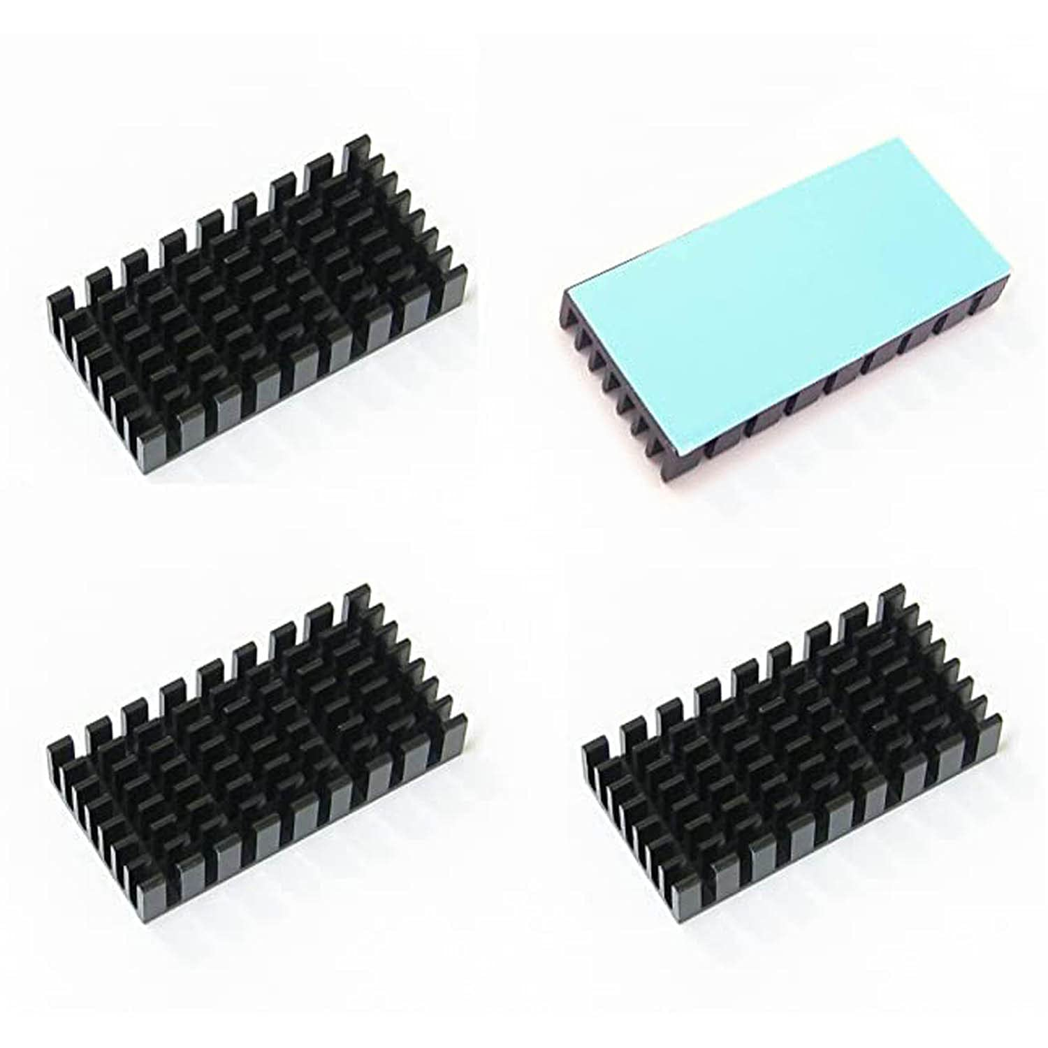 Easycargo 4Pcs 50Mm Heatsink 50X25X10Mm + Pre Applied 8810 Thermal Conductive Tape, Cooling Aluminum Heatsink for Cooling Raspberry Pi, M.2 SSD Nvme (4 Pcs 50Mmx25Mmx10Mm) image number 1