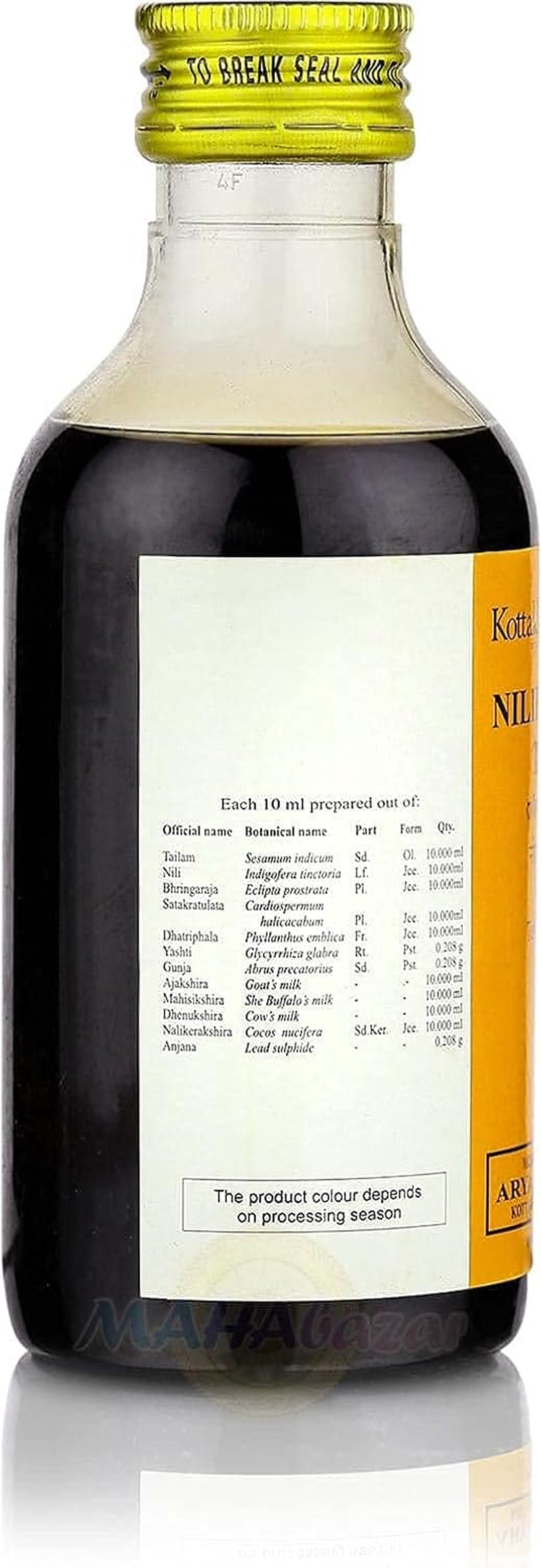 ( Pack of 3 ) Nililibhringadi Keratailam -200Mlx2 from Kottakkal Arya Vaidya Sala + 50 Gram Natural Henna Free image number 6