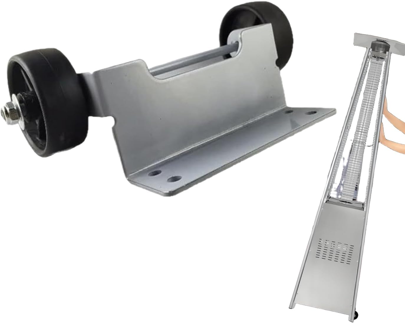 Heater Wheels - Universal Movable Warming Supplies - Outdoor Heater Replacement Parts,For Winter Offices Bedrooms Dining Parties Yard Patio Porch Lawn outside Backyard Park image number 2