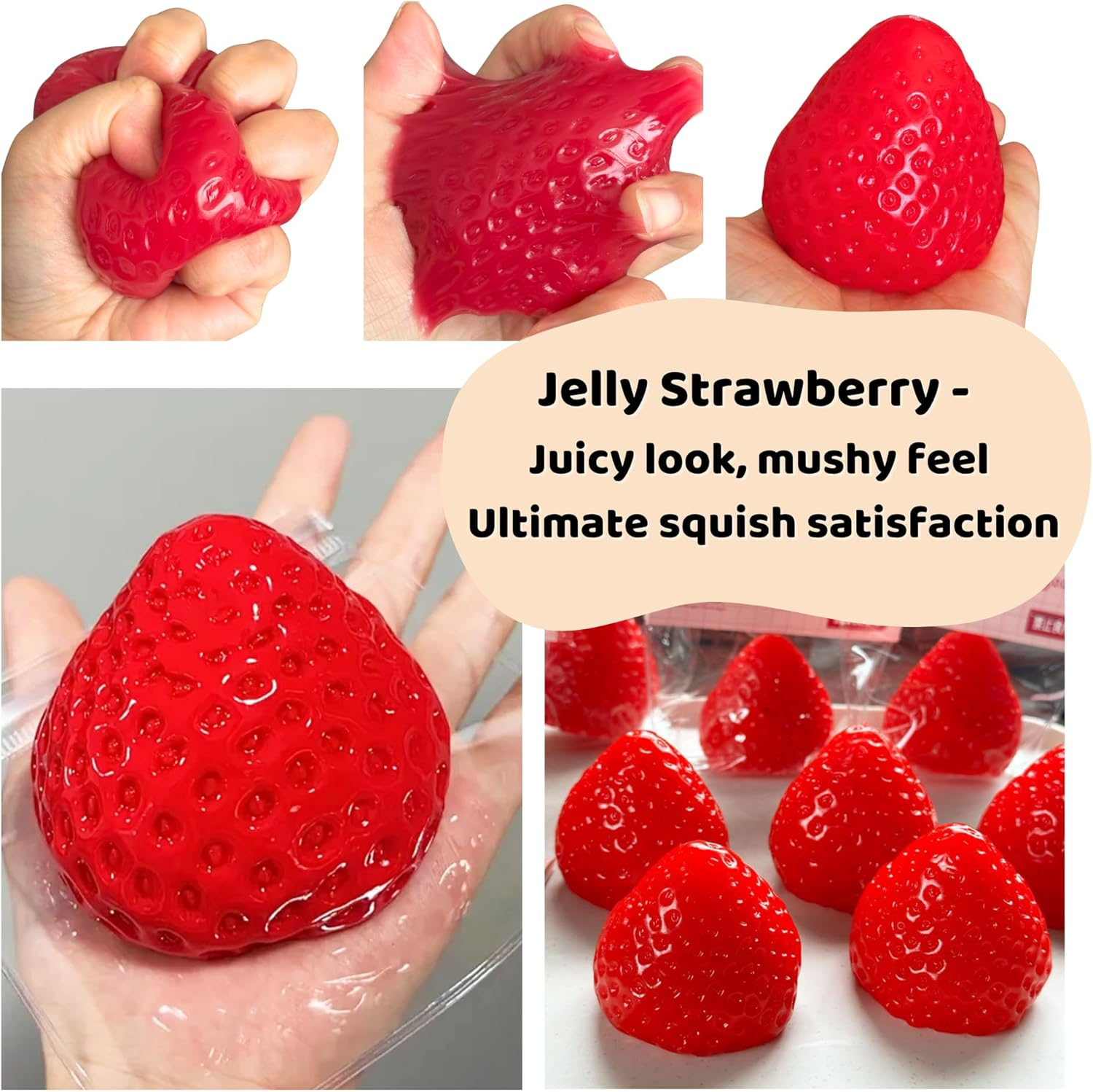 4 Pcs Taba & Fufu Squishy Fidget Toys, Fidget Party Favours, Super Soft Kawaii Stress Relief Toys, Reusable Sensory Fidget Gift for Adults and Kids image number 3