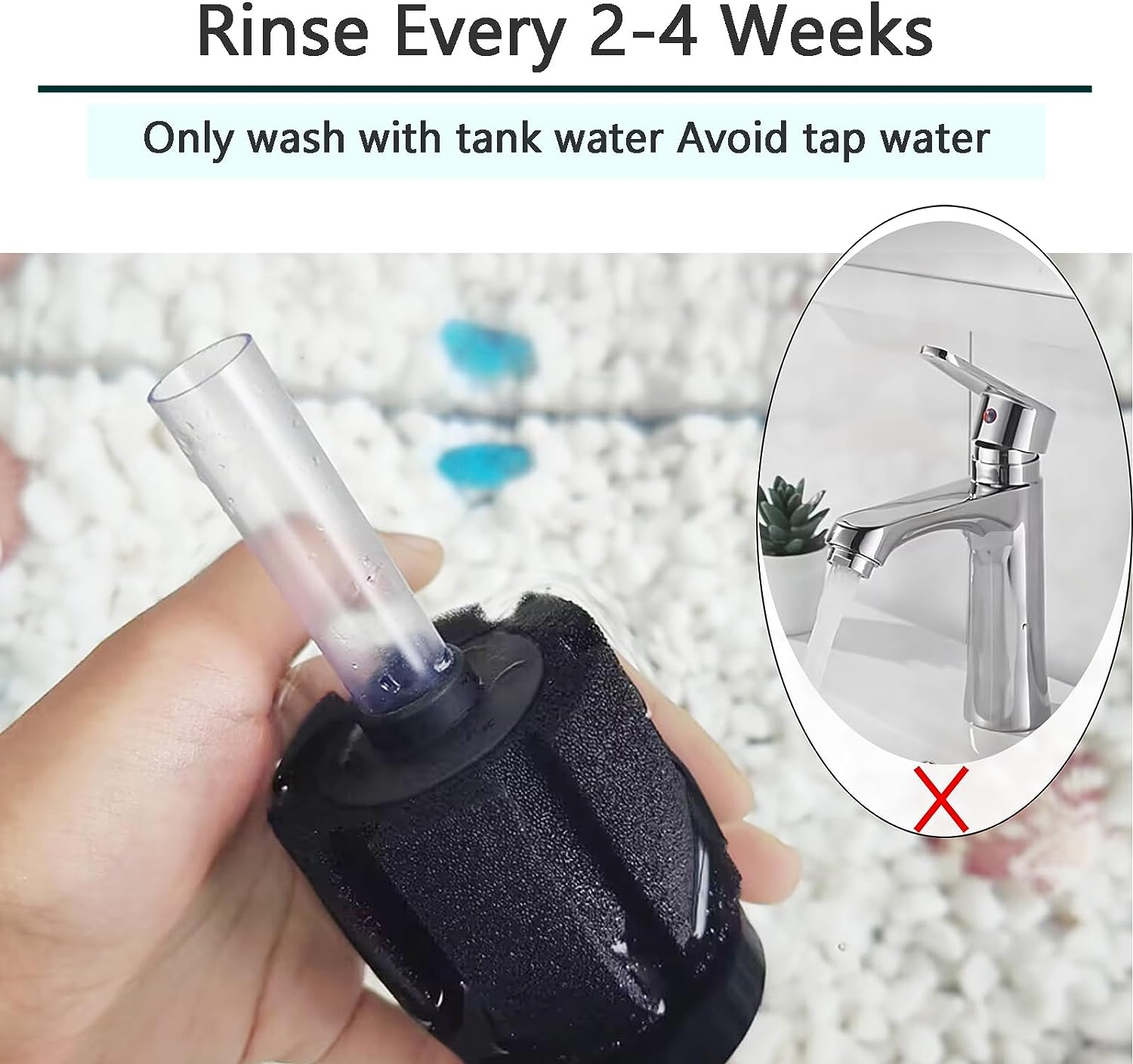 AQUANEAT Aquarium Sponge Filter Breeding Fry Betta Shrimp Nano Fish Tank 4Pcs (Small up to 10Gal) image number 2