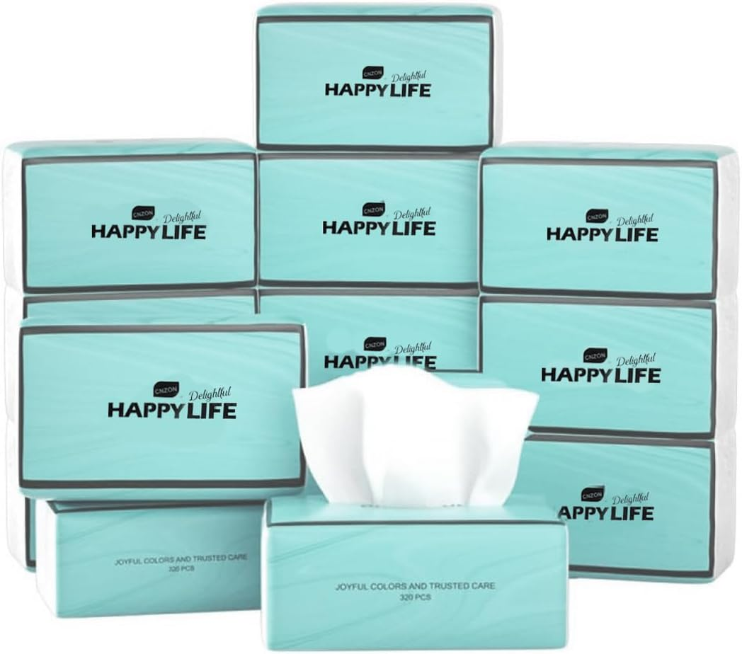 Portable Soft Facial Tissues 24 Packs, 4 Ply & 80 Sheets per Pack, Unscented Disposable Household Facial Tissues, Suitable for Home, Office, School, Car and Handbag Use image number 2