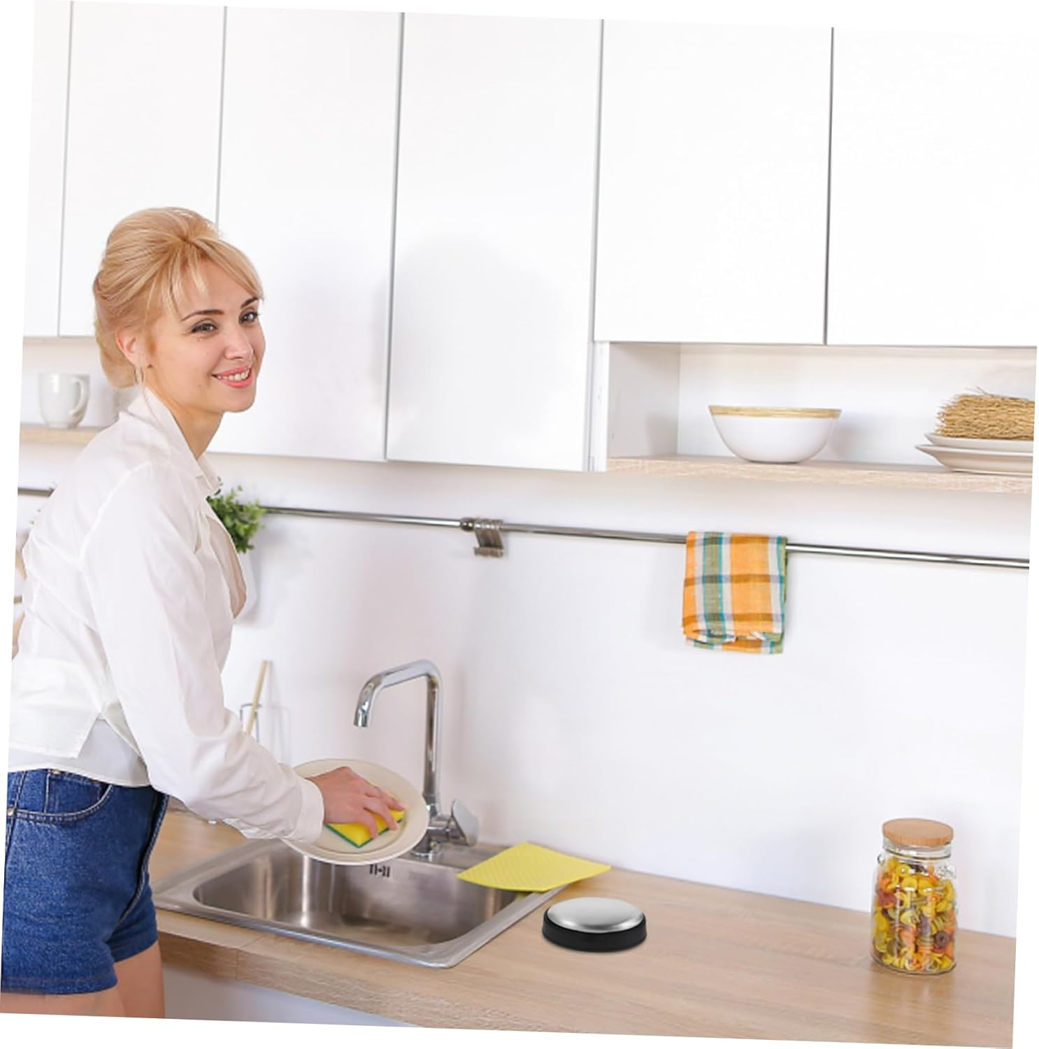 IMIKEYA Stainless Steel Odor Remover Soap Metal Soap for Kitchen Use for Eliminating Fish and Garlic Smells Compact Design for Easy Hand Cleaning with Base image number 1