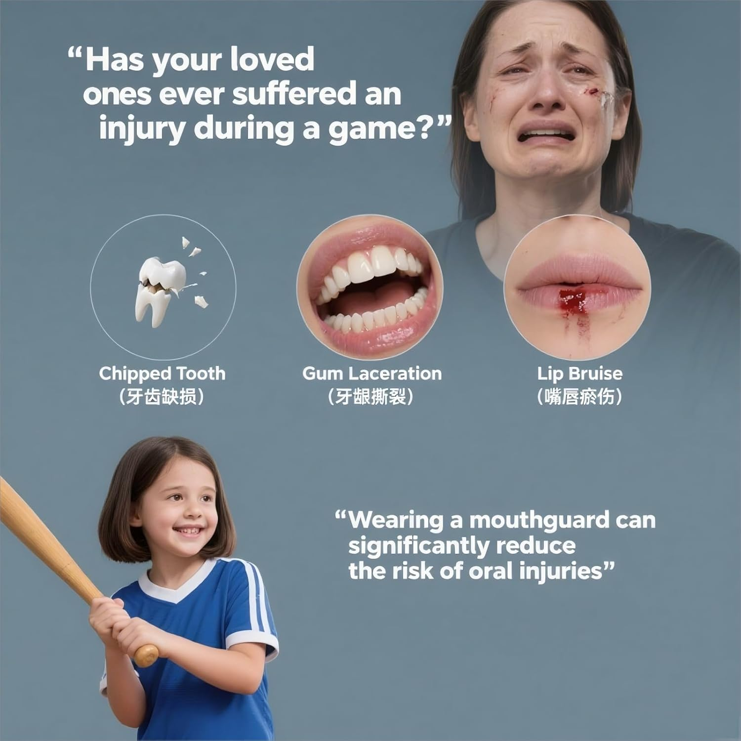 Luojinluoda 3 Pack Youth Kids Mouth Guard Football Sports Braces Mouthguards - EVA Double Colored Teeth Protector for Mma/Boxing/Rugby/Kickboxing/Taekwondo/Softball/Lacrosse Boys & Girls (Ages 10-18)