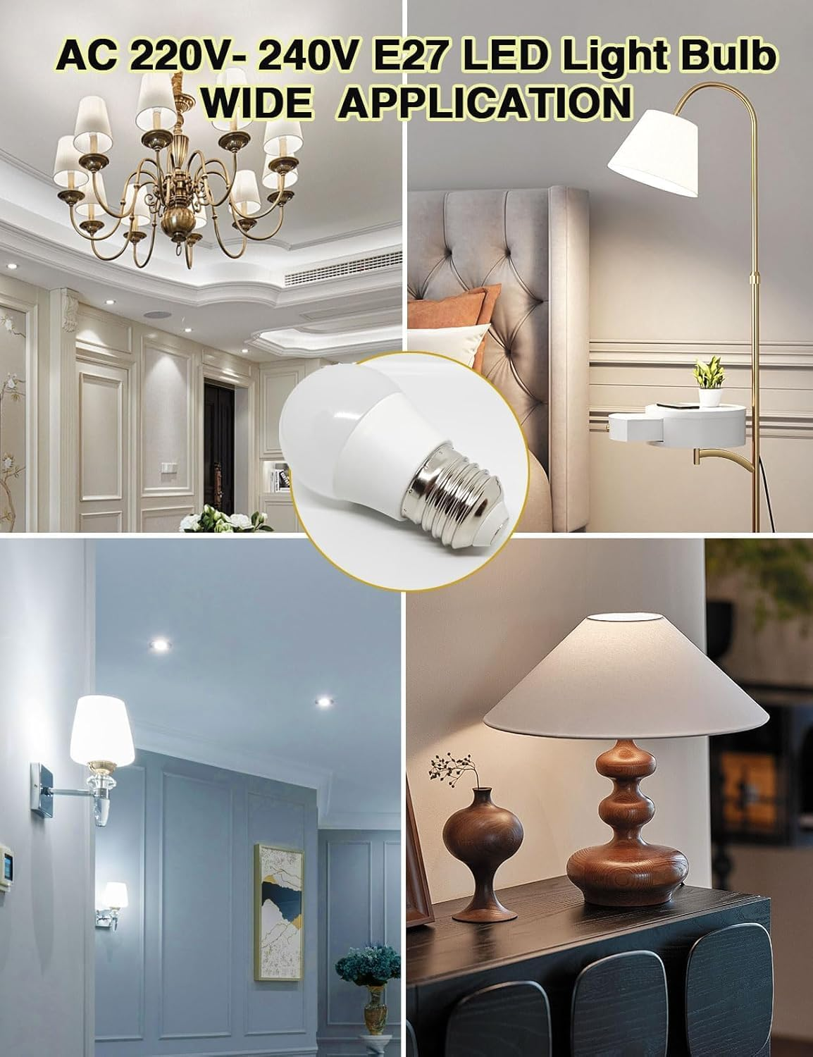 Wossluck E27 LED Cool White Dimmable 5W (50W Equivalent), 220V-240V, 6000K, 2 Pack image number 2