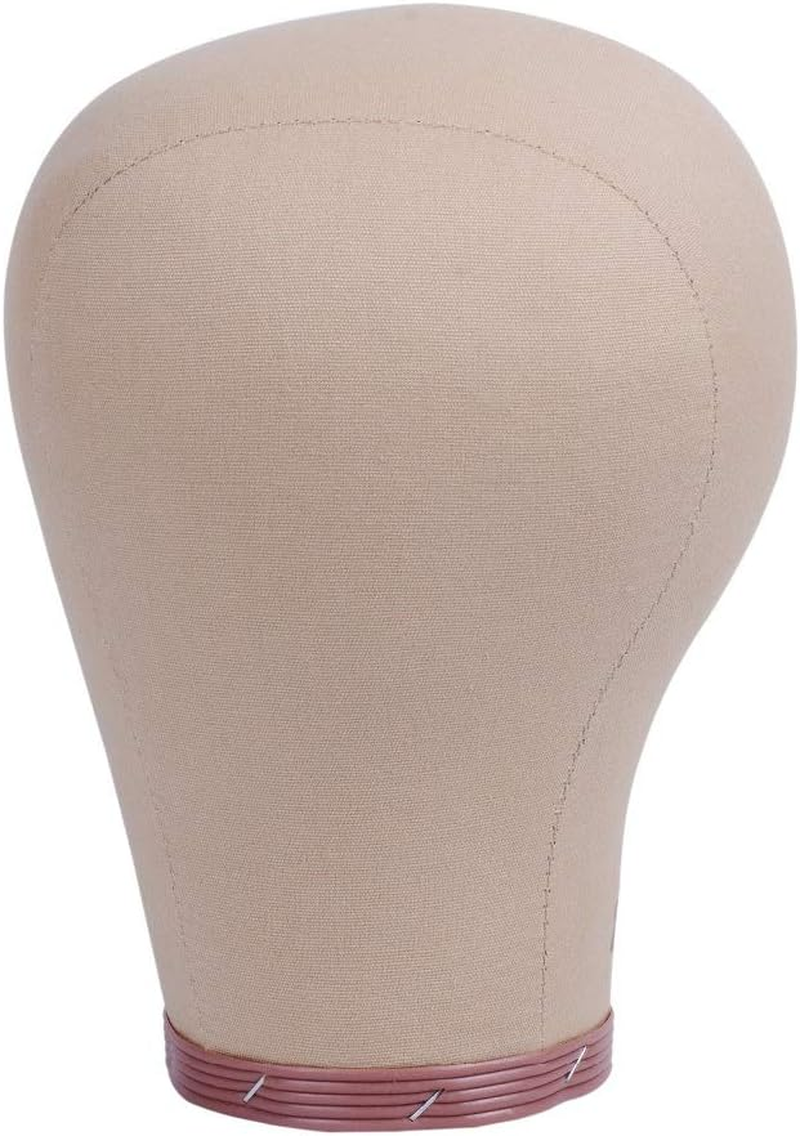 1 Piece 22 Inch Wig Head Cork Canvas Block Head Mannequin Head Wig Display Styling Manikin Head (22 Inch）