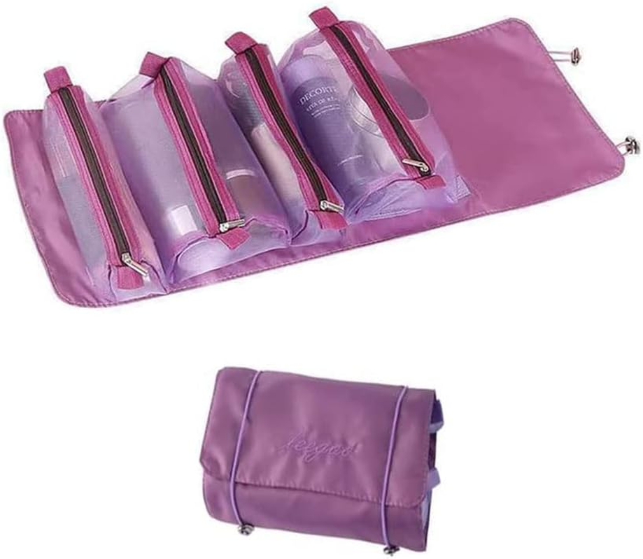 Roll up Makeup Bag Cosmetic Bag,Roll up Makeup Bag Toiletry Bag,Roll up Make up Storage Organizer,Roll up Makeup Toiletry Bag,Roll up Travel Cosmetic Makeup Toiletry Bag,Foldable Travel Toiletry Bag image number 2