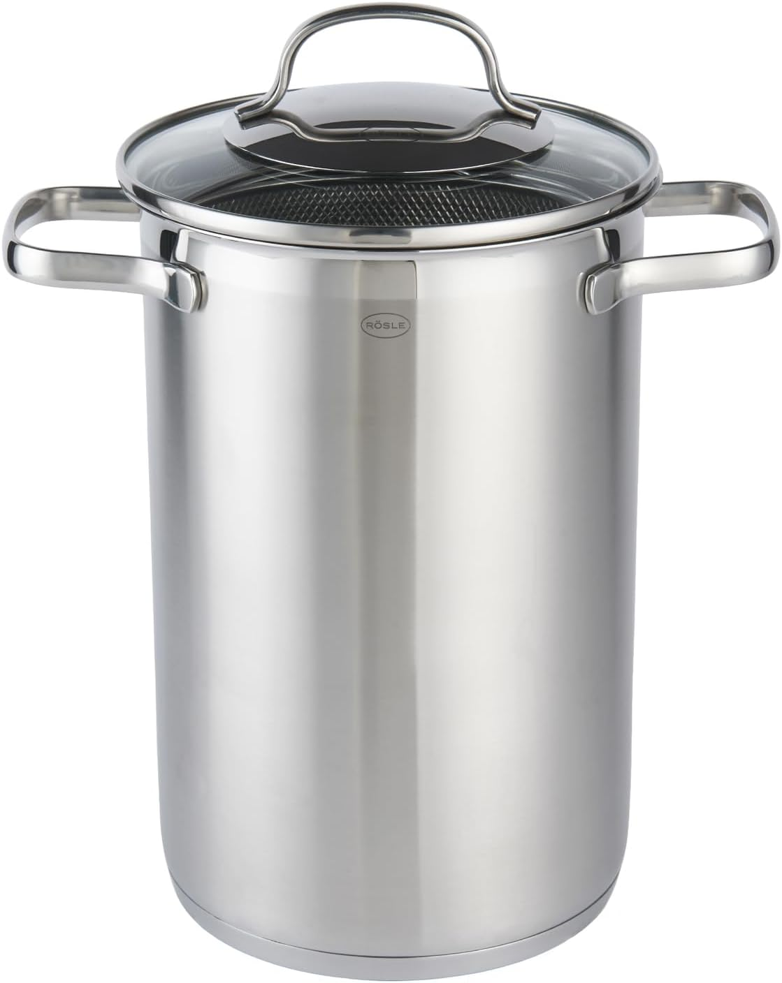 R&Ouml;SLE Elegance Asparagus and Pasta Pot, High-Quality Pot for Preparing Pasta or Vegetables, 4.5 Litres, Stainless Steel 18/10, Sieve Insert, Dishwasher Safe, 30.5 X 17.3 X 24.7 Cm, Silver image number 2