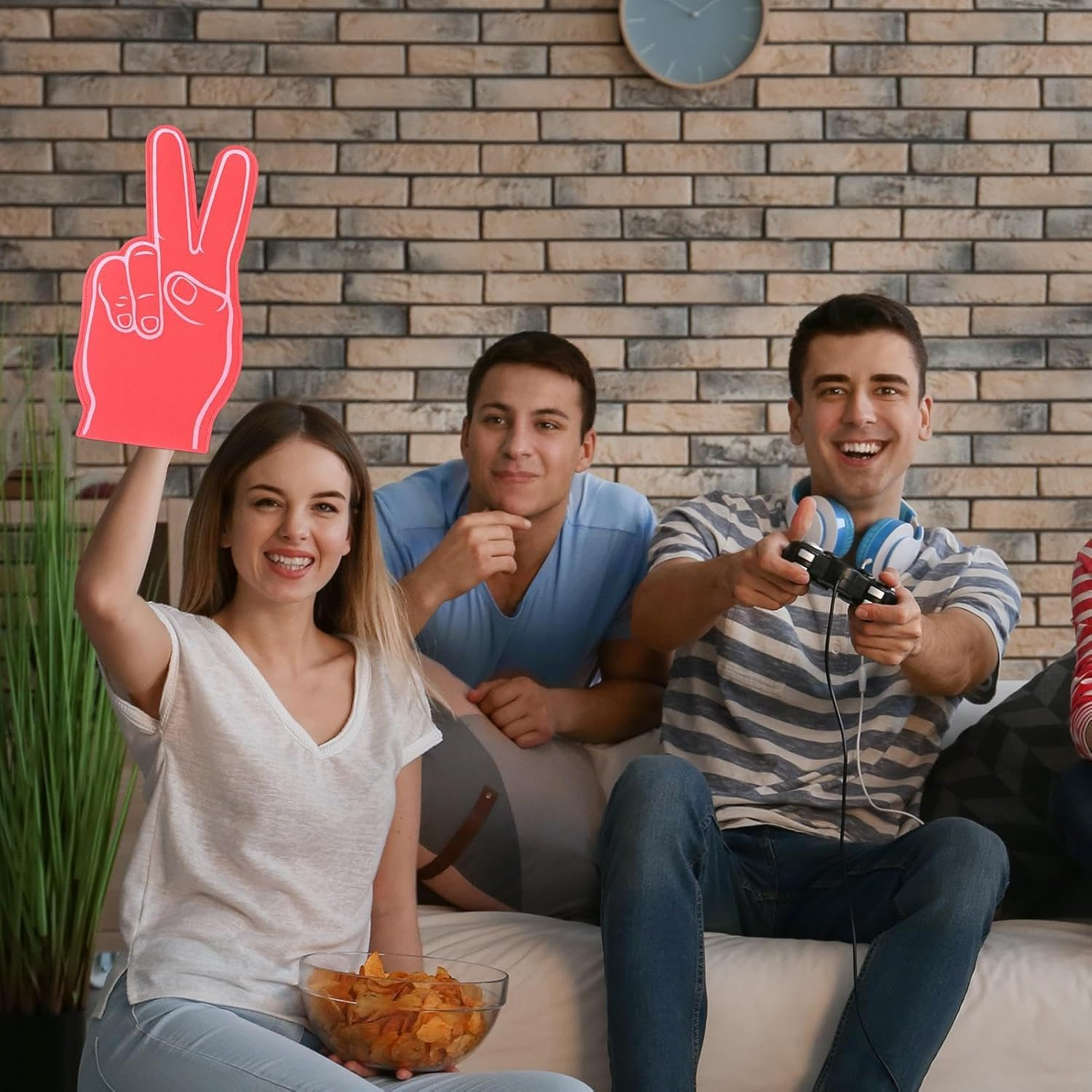 Foam Fingers - Sports Fan Foam Hand | Giant Foam Finger for Game Day Cheers | Fun and Colorful Fingers for Sports Events, Team Spirit, Tailgating | Foam Finger for Support and Celebration - Blue image number 4