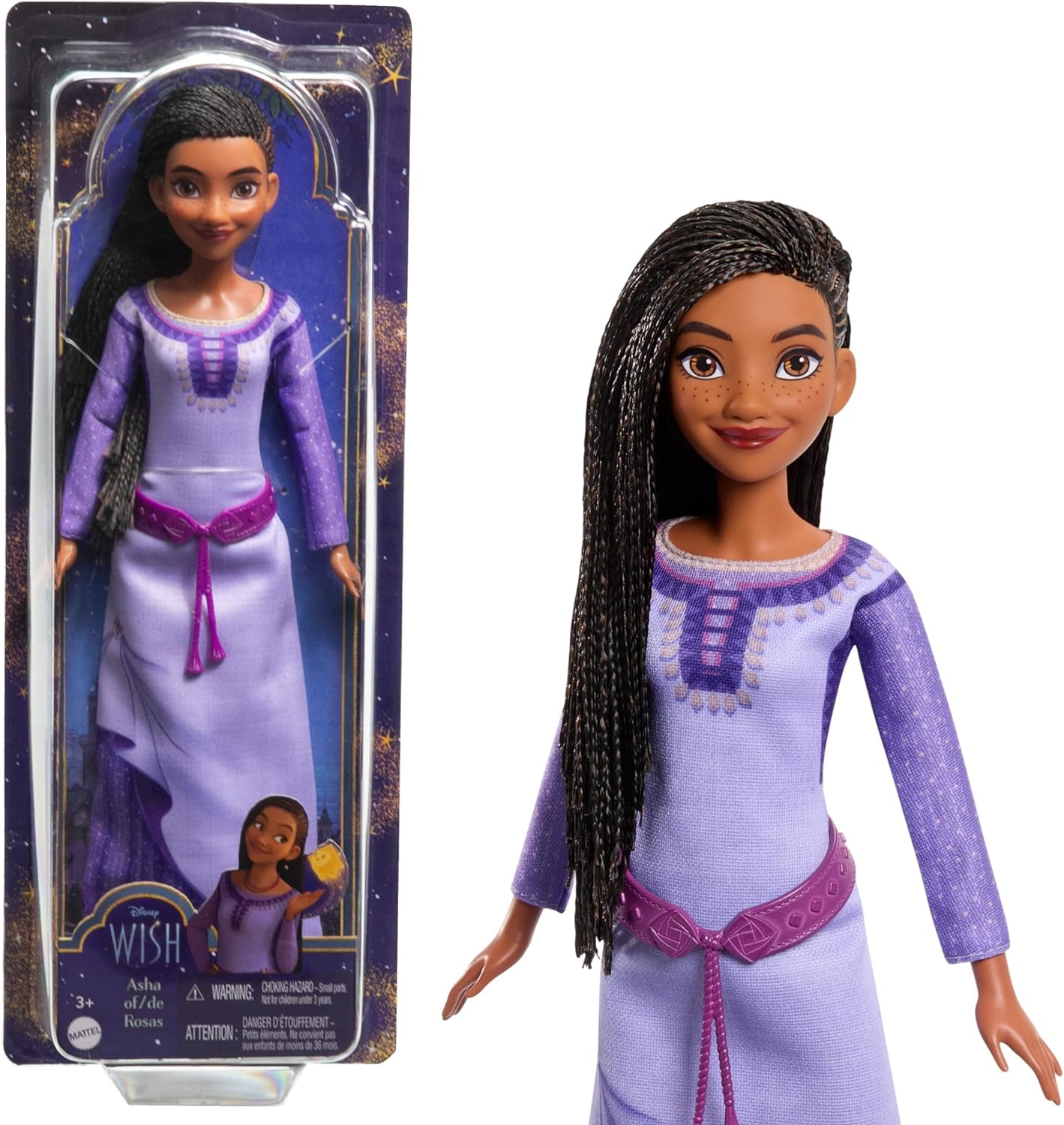 Mattel Disney'S Wish Asha of Rosas Posable Fashion Doll with Natural Hair, Including Removable Clothes, Shoes, and Accessories image number 4