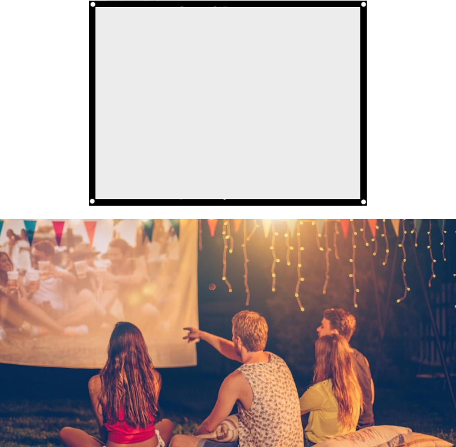 Video Projection Screen,72Inch 4:3 Portable Projector Screen,Foldable Outdoor Projector Screen for Home Theater Outdoor Indoor (Denash4Ot2Amy07X-02) image number 4