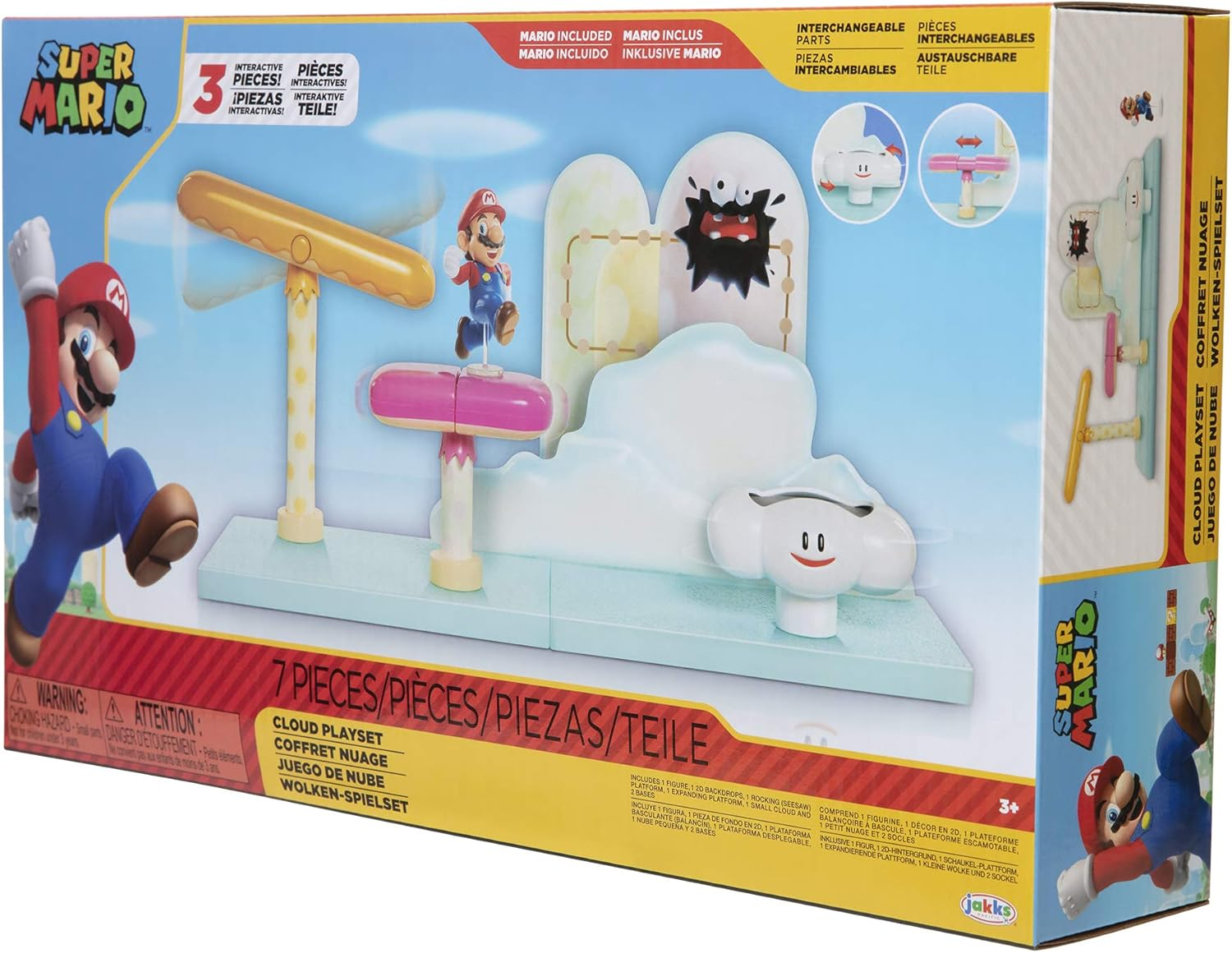 Jakks Pacific World of Nintendo Super Mario 2.5 Inch Cloud Playset Multicolour image number 1