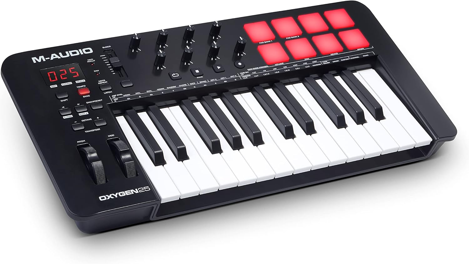 M-Audio Oxygen 49 (MKV) &ndash; 49 Key USB MIDI Keyboard Controller with Beat Pads, Smart Chord & Scale Modes, Arpeggiator and Software Suite Included