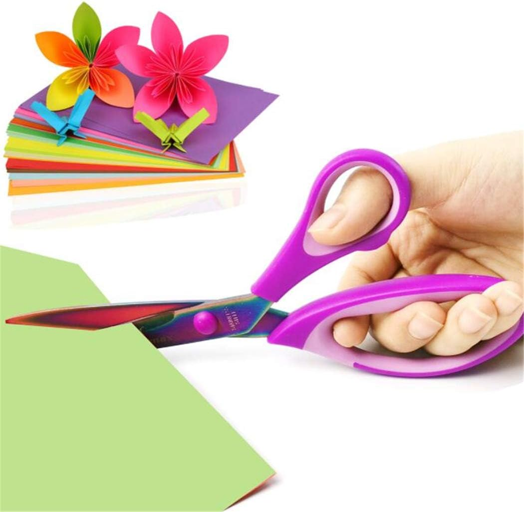 Color Titanium Scissors, Titanium Coated Sewing Scissors Set, Ultra Sharp Blade Comfort Grip Handle Stainless Steel Pinking Shears Multifunction Sewing Art Craft Cutting Tool Supplies for Home Office image number 3