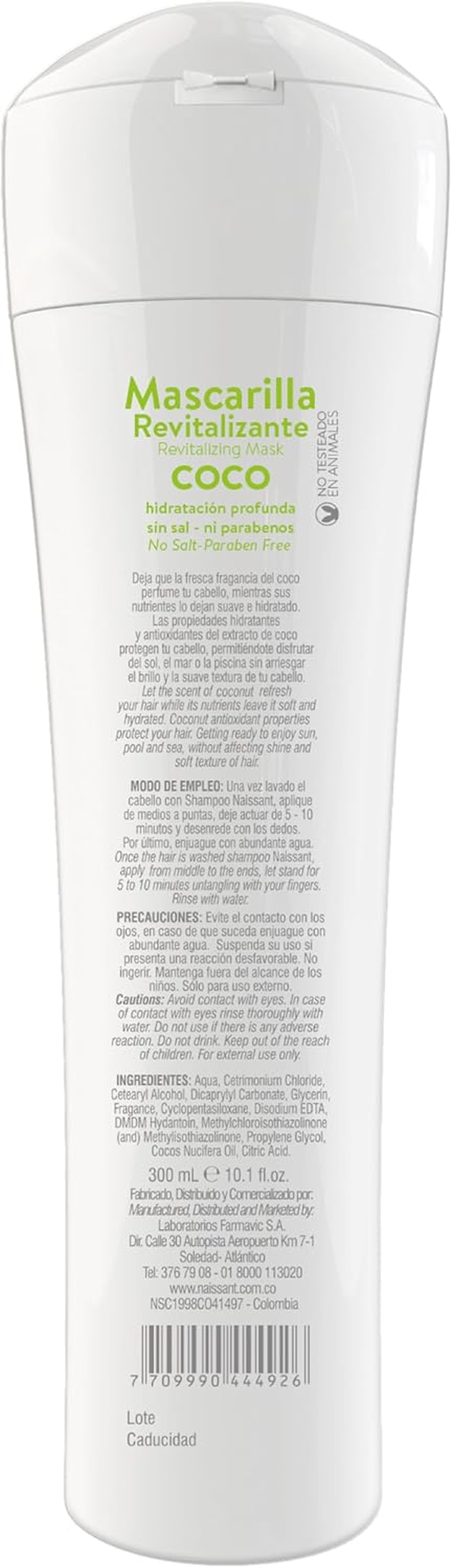 Naissant Shampoo Coconut - Coco, 10.1 Fluid Ounce (300Ml) image number 4