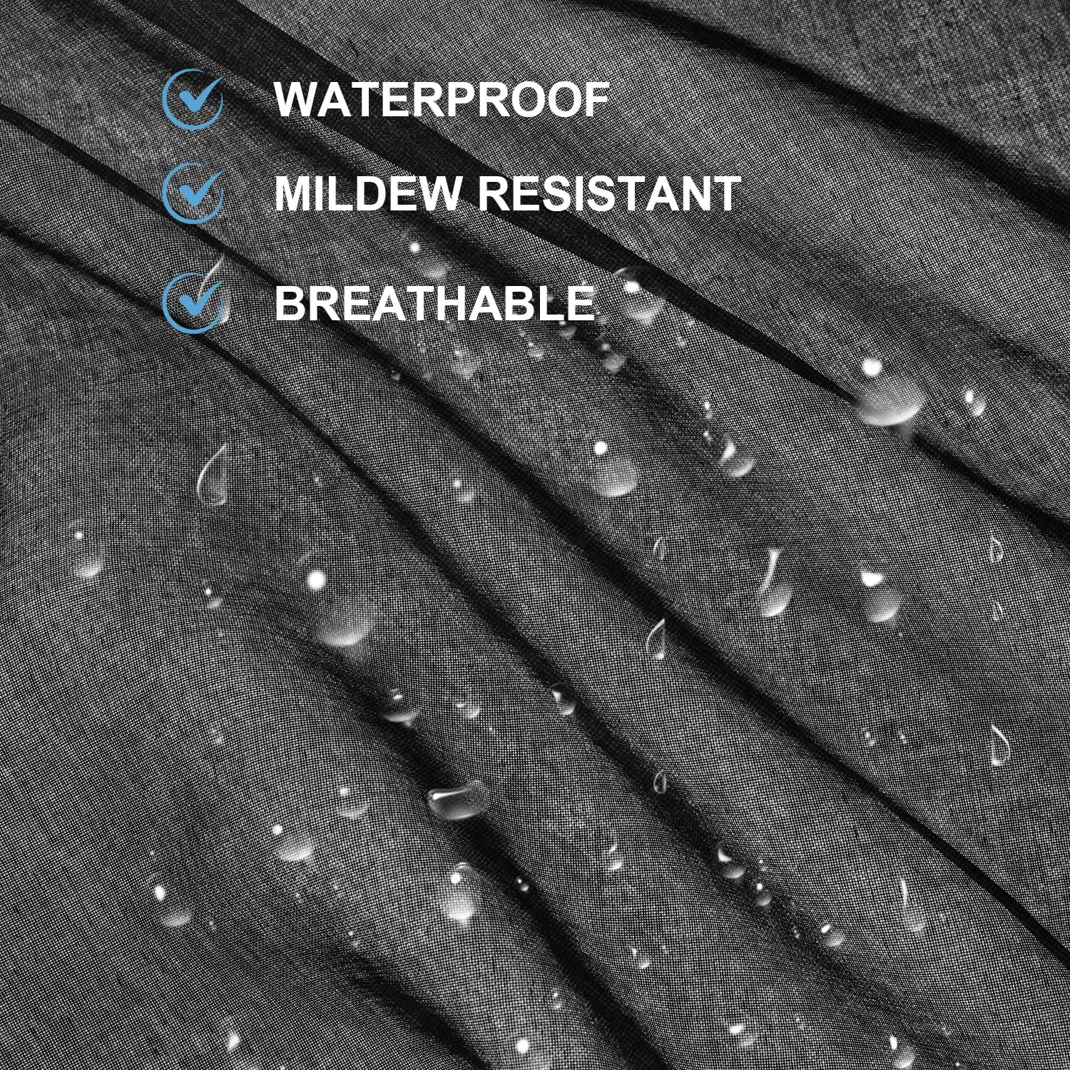 ABCCANOPY Outdoor Patio Sheer Curtains, Breathable Voile Drapes with Grommets for Gazebo, Porch, Pergola, Cabana, Black, 1 Piece, W54 X L84 Inch image number 4