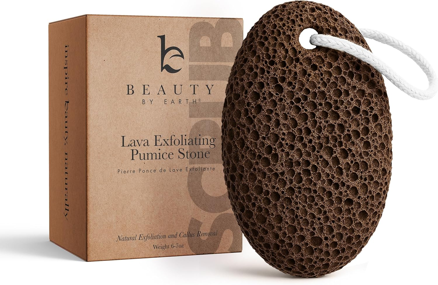 Beauty by Earth Natural Lava Exfoliating Pumice Stone; Callus Removal for Hands & Rough Feet plus Dry, Dead, Hard or Cracked Heels; for Pedicures to Repair & Restore Soft, for Men or Women image number 5